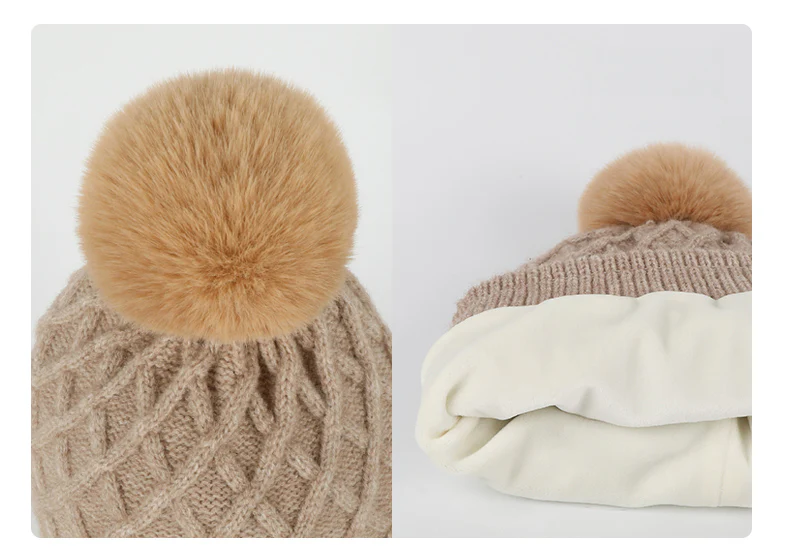 Unisex Winter Pom Pom Hat, Infinity Scarf and Glove Set - Image 6