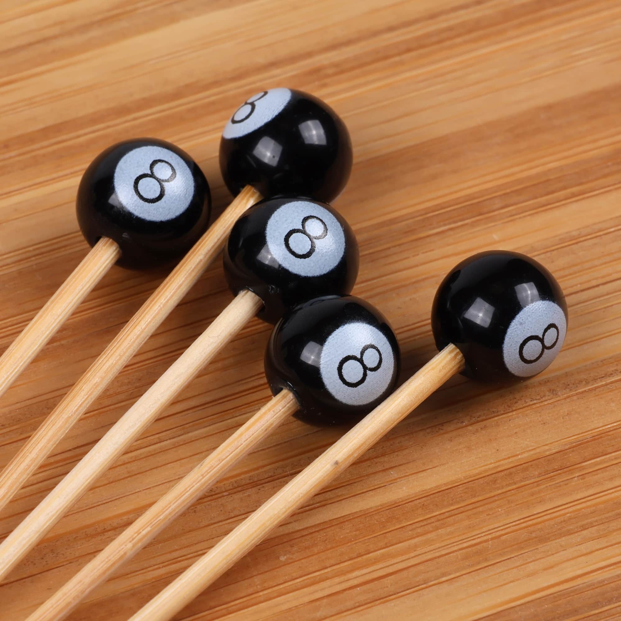 Billiard Pool Ball Bamboo Food Picks - Image 2