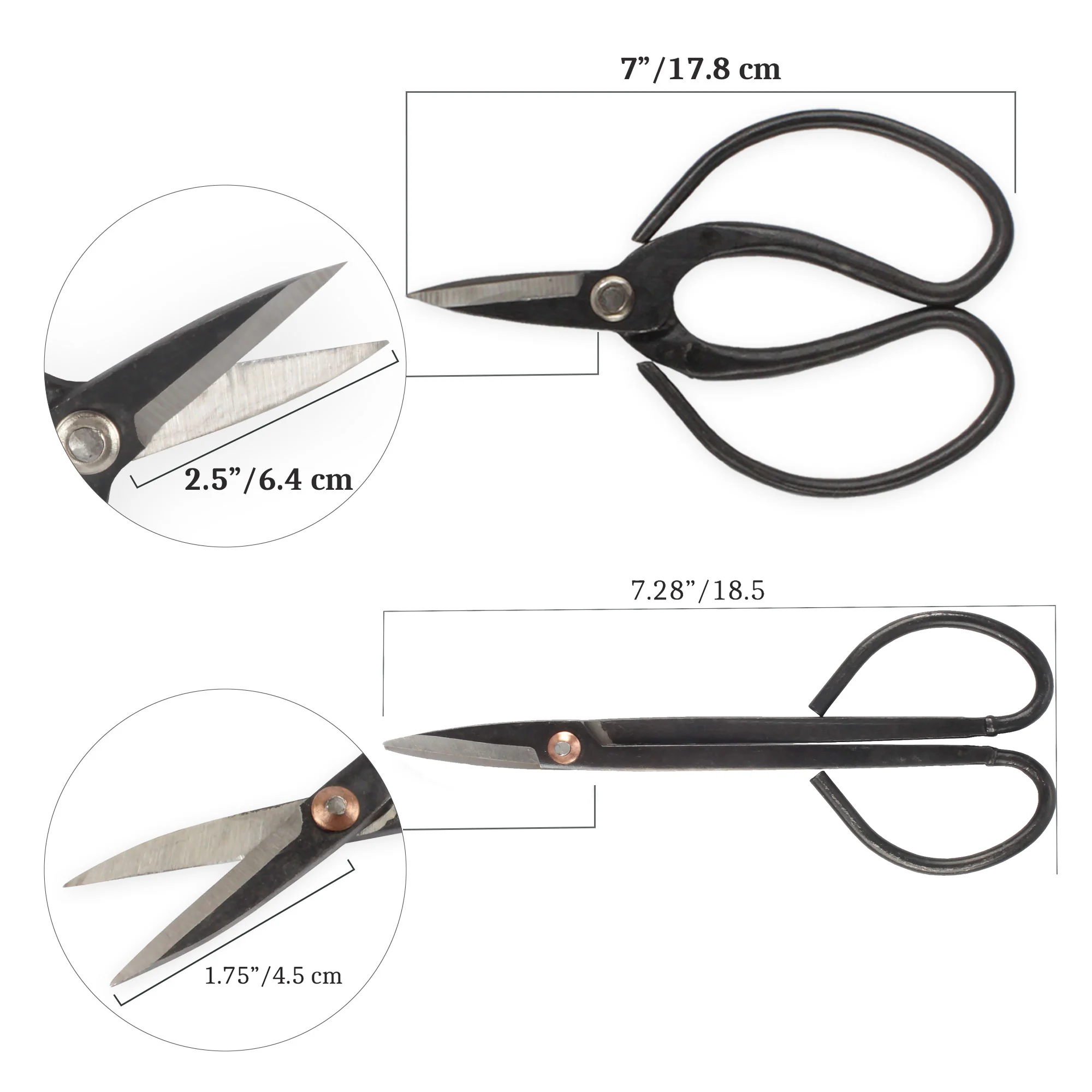 Bonsai 7.2" Trimming Shears and 7" Butterfly Shear - Image 5