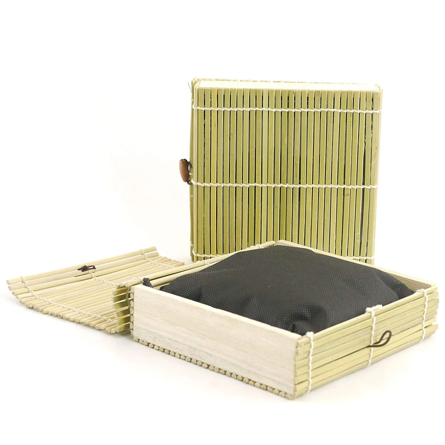 Bamboo Charcoal Odor Absorber Bag in Decorative 6.5" x 6.25" x 1.75" Box - Image 4