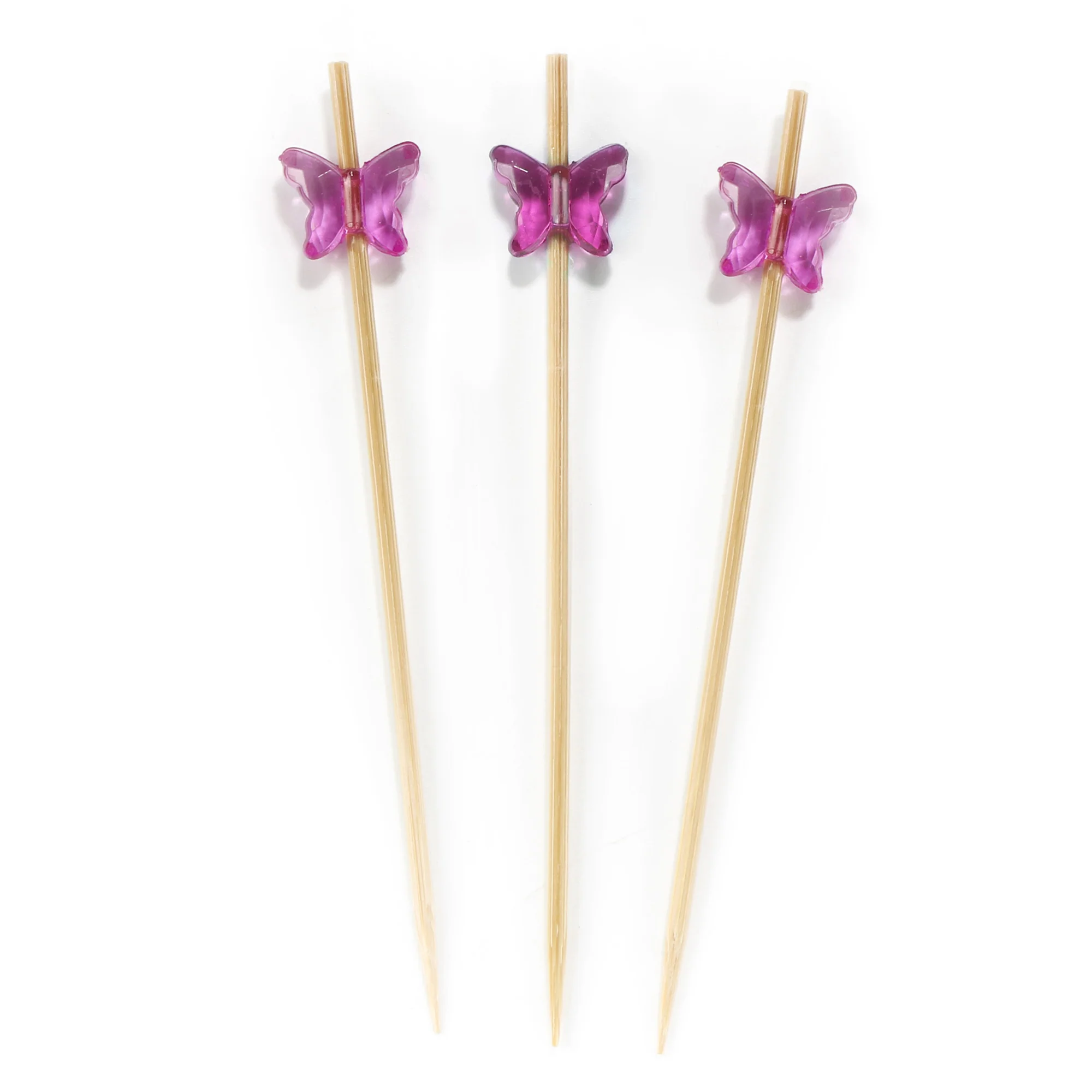 Acrylic Butterfly Bamboo Food Picks - Image 13