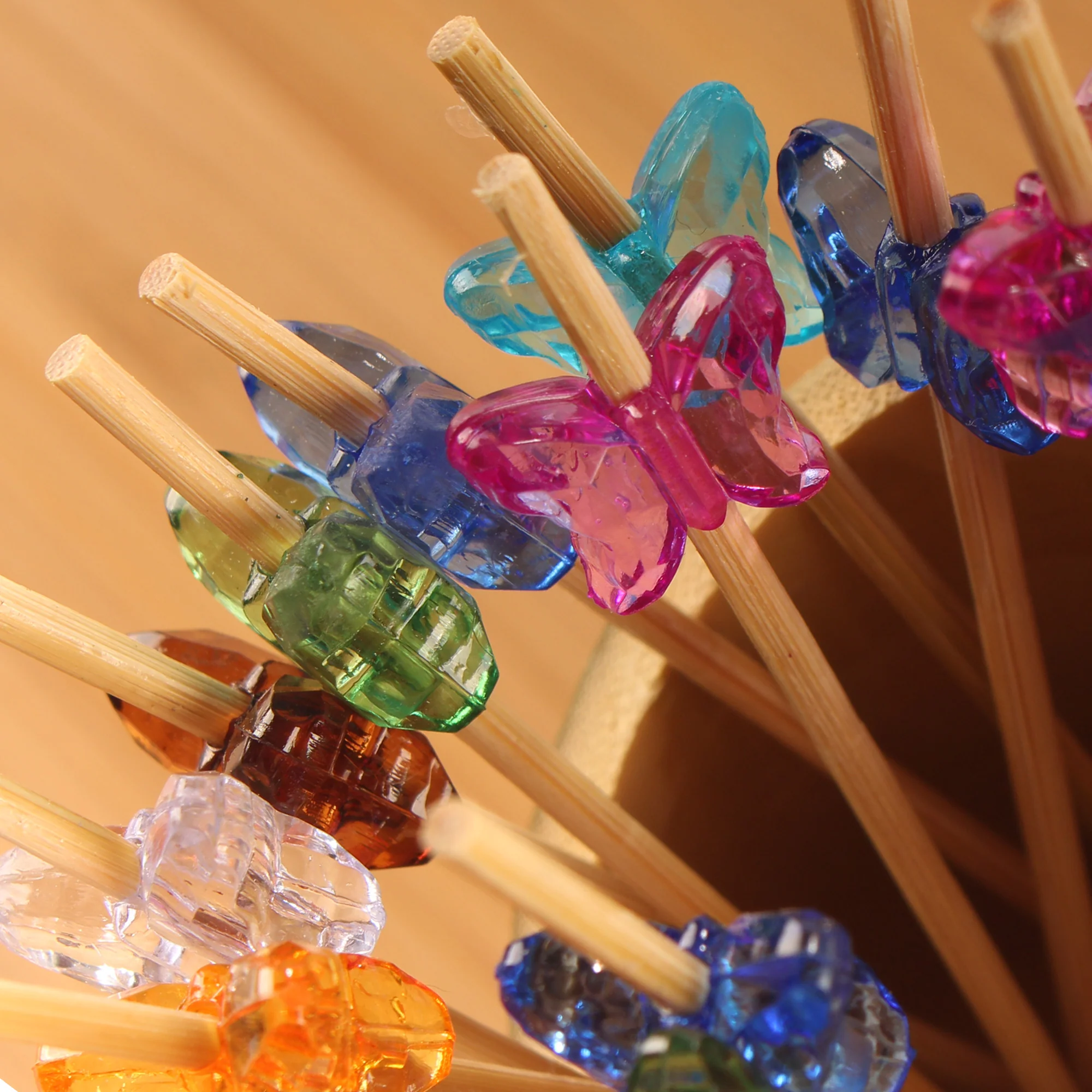 Acrylic Butterfly Bamboo Food Picks - Image 4