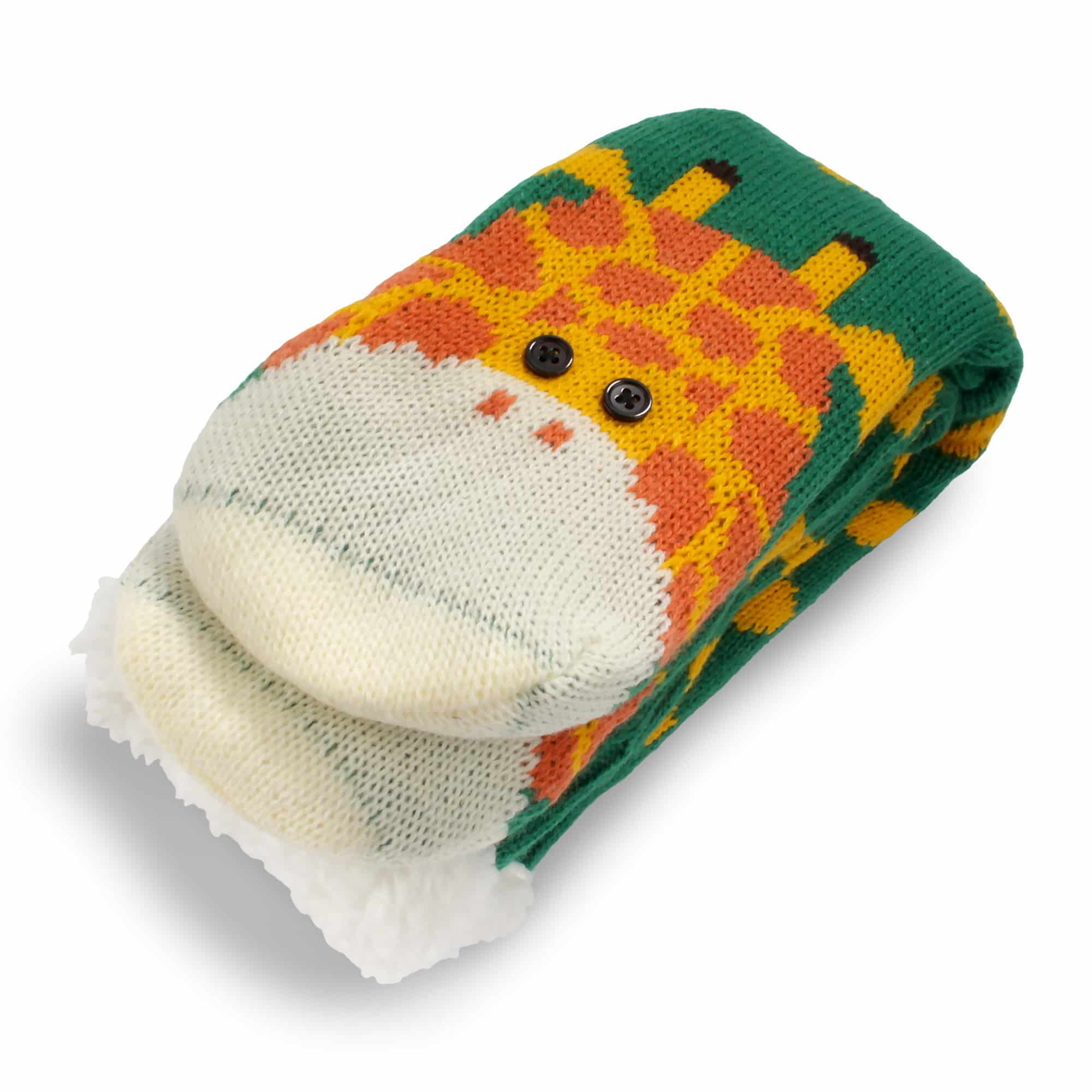 Animal Thermal Fleece-Lined Knitted Non-Slip Crew Socks: 3 Pairs - Image 6