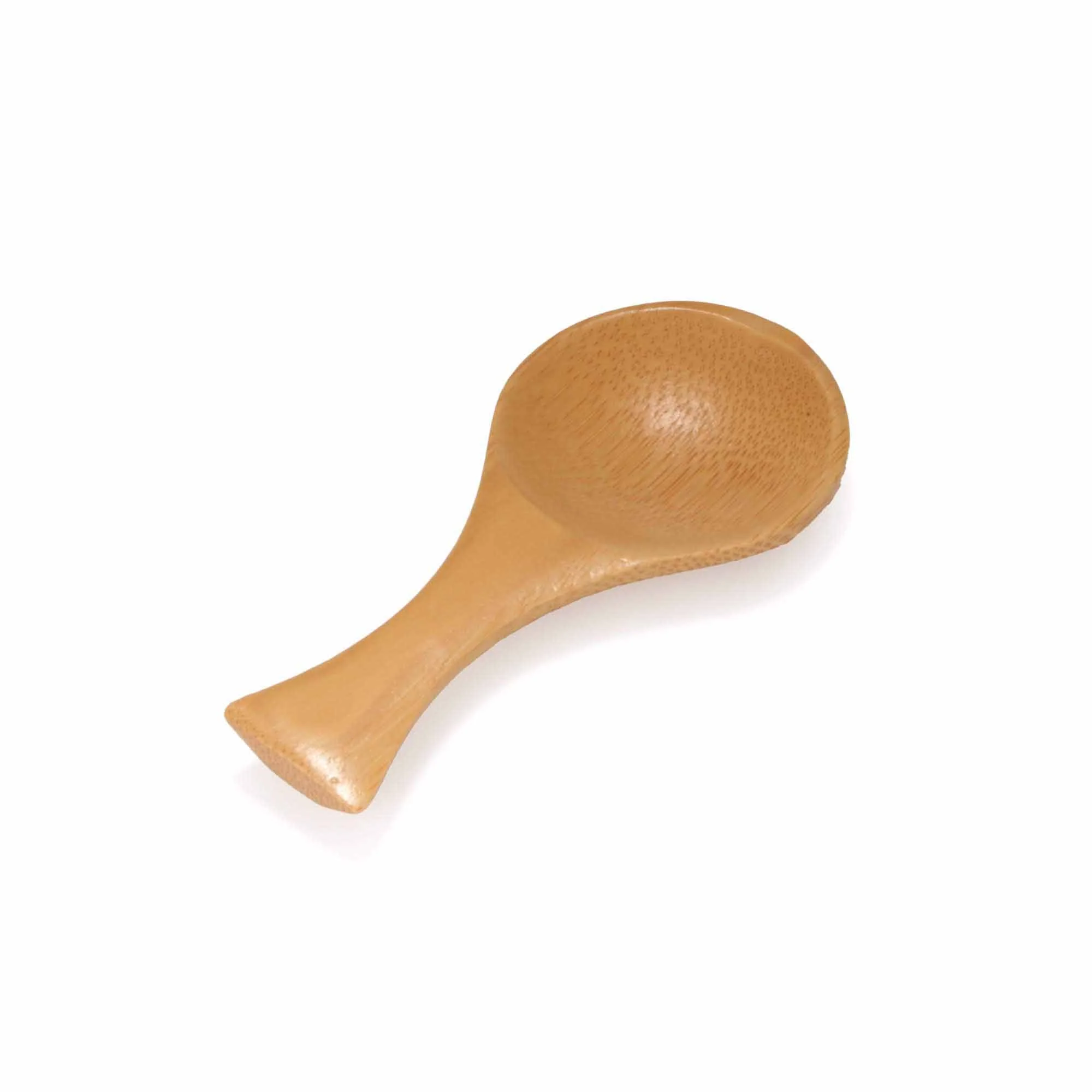 3.5" Carbonized Brown Round Bamboo Scoop - Image 6