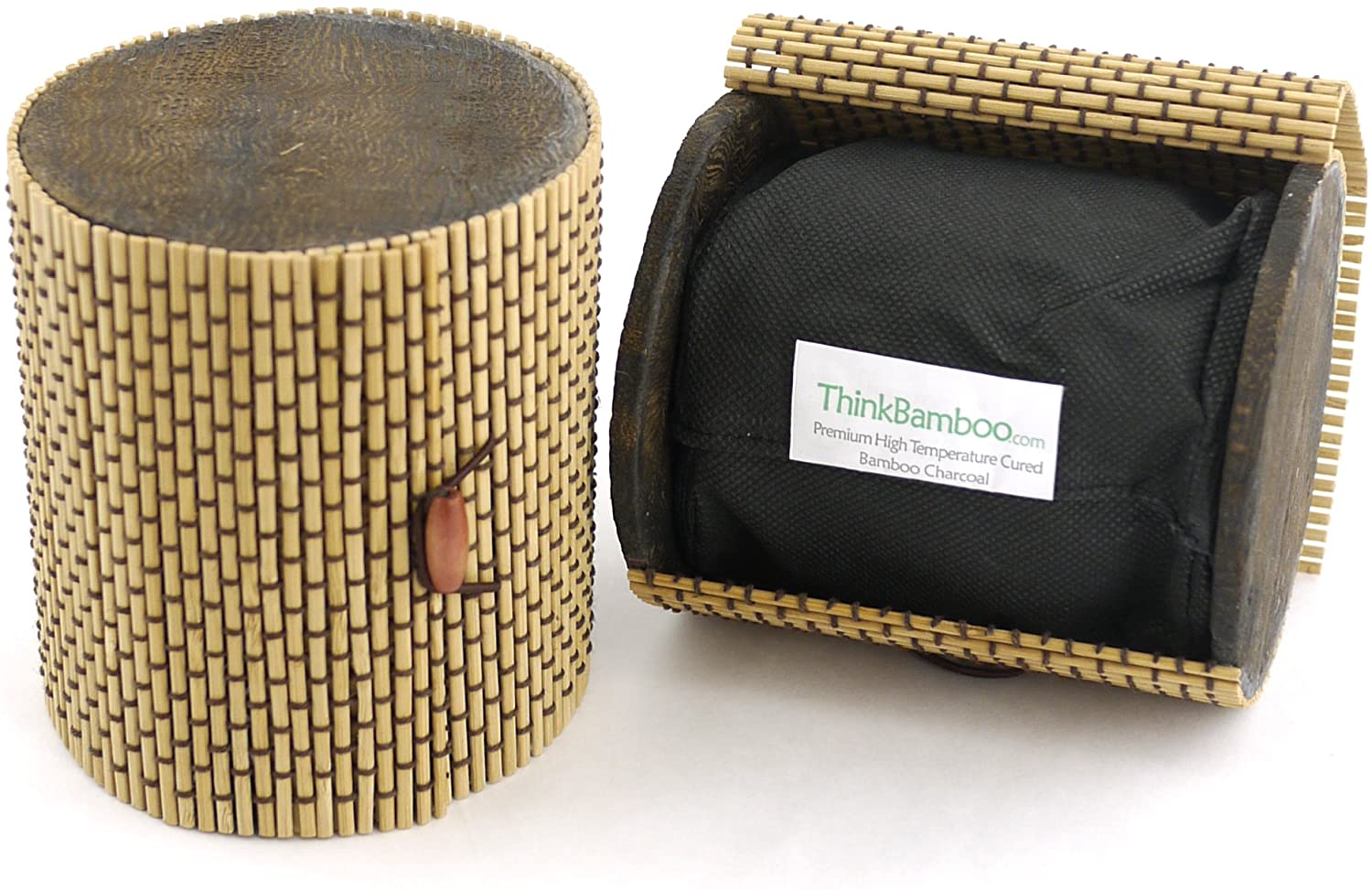 Bamboo Charcoal Odor Absorber Bag in Decorative 4" Cylinder - Image 6