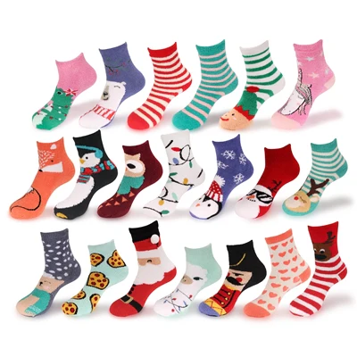Women's Christmas Fuzzy Socks, Assortment Packs