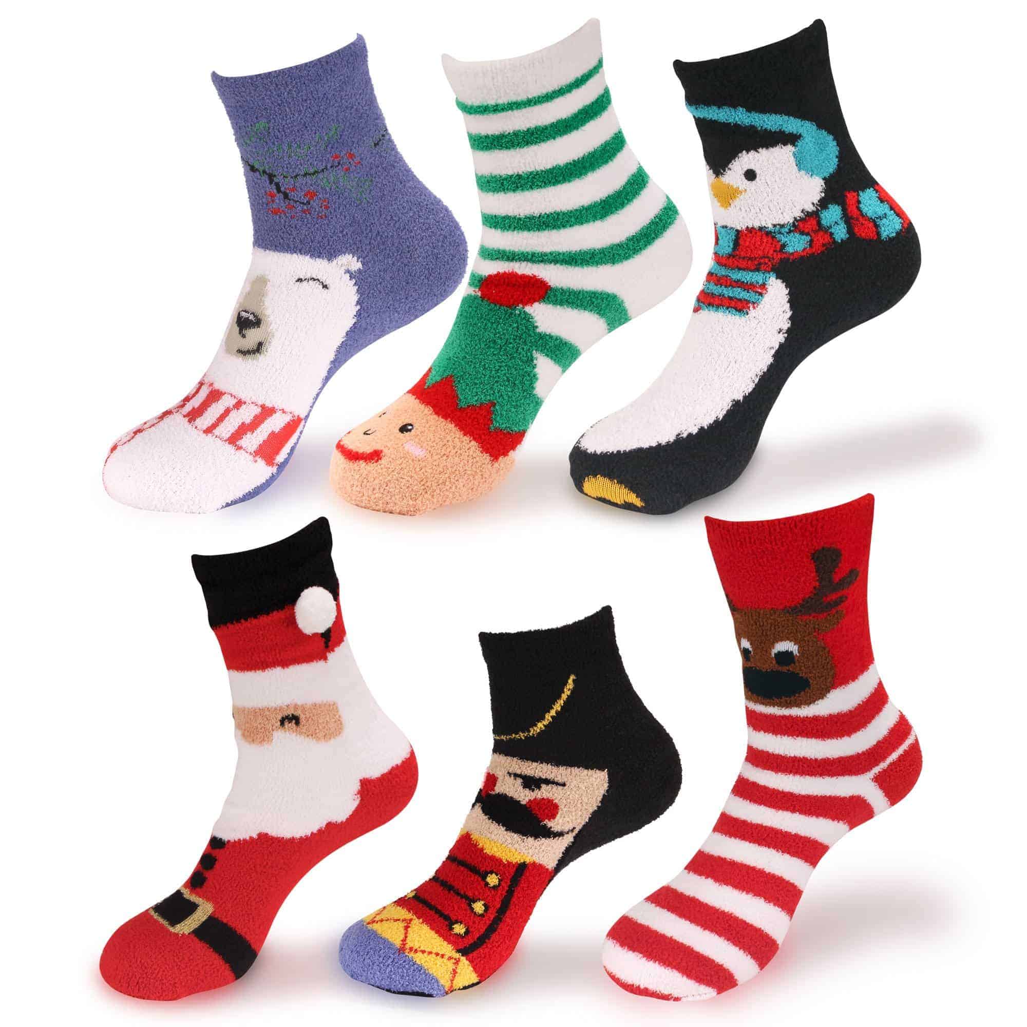 Women's Christmas Fuzzy Socks, Assortment Packs - Image 12