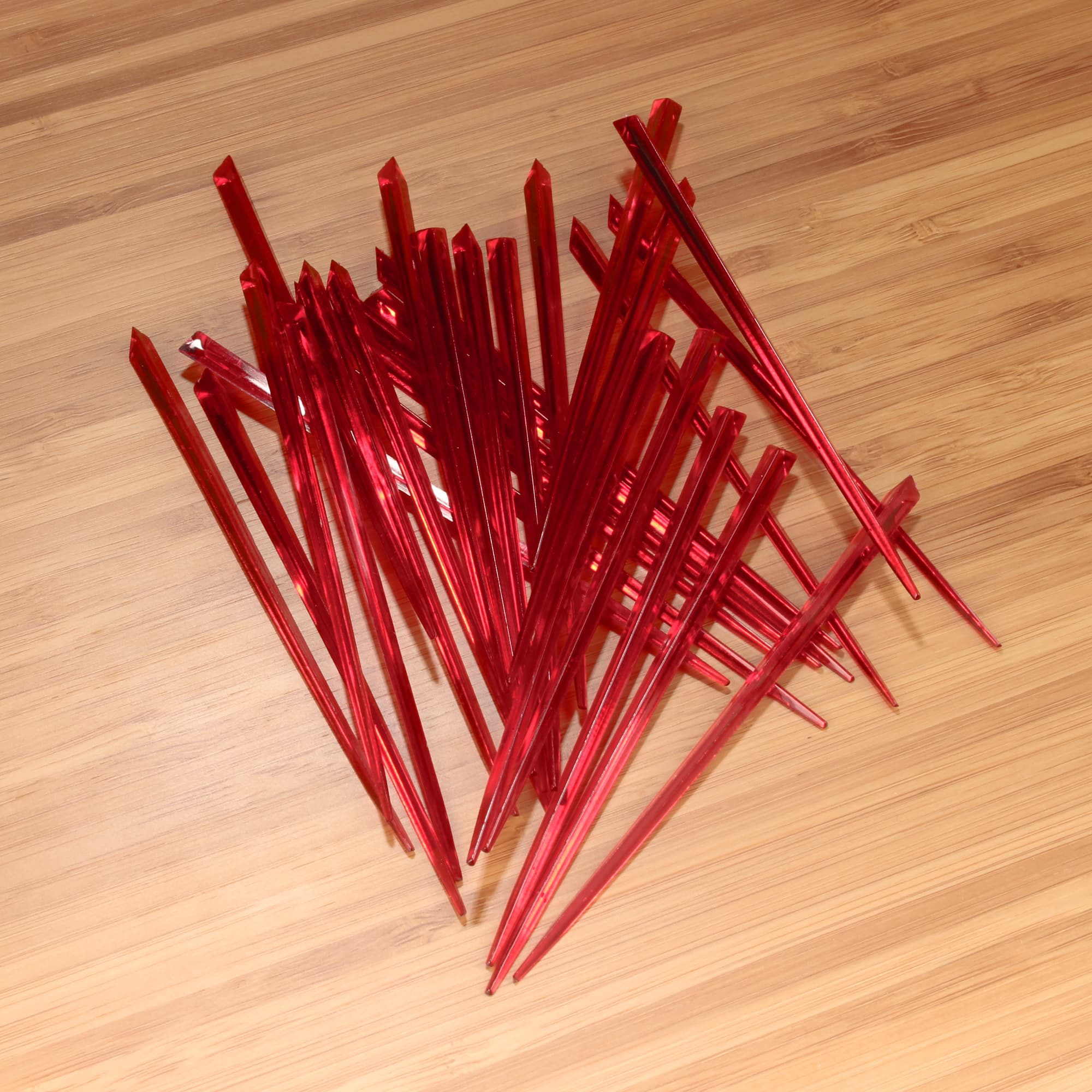 Christmas Colors Prism Plastic Food Picks - Image 3