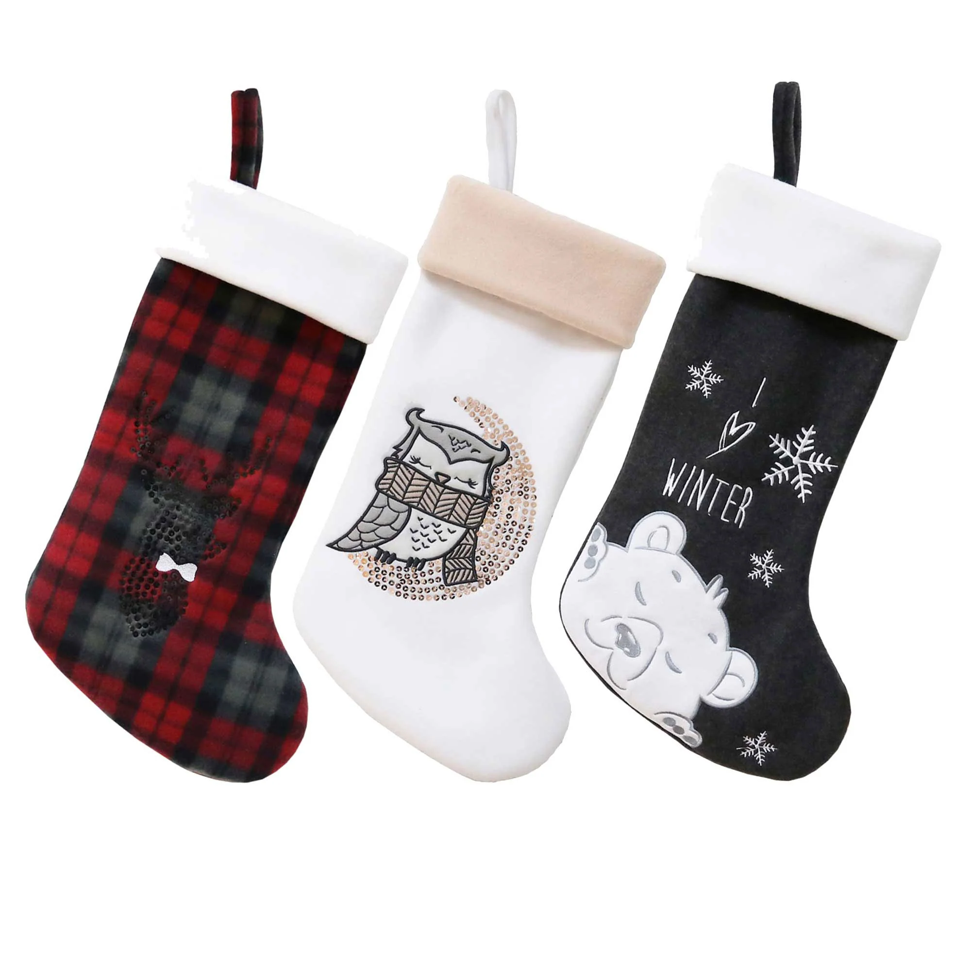 Hand-Embroidered Christmas Stockings - Image 46