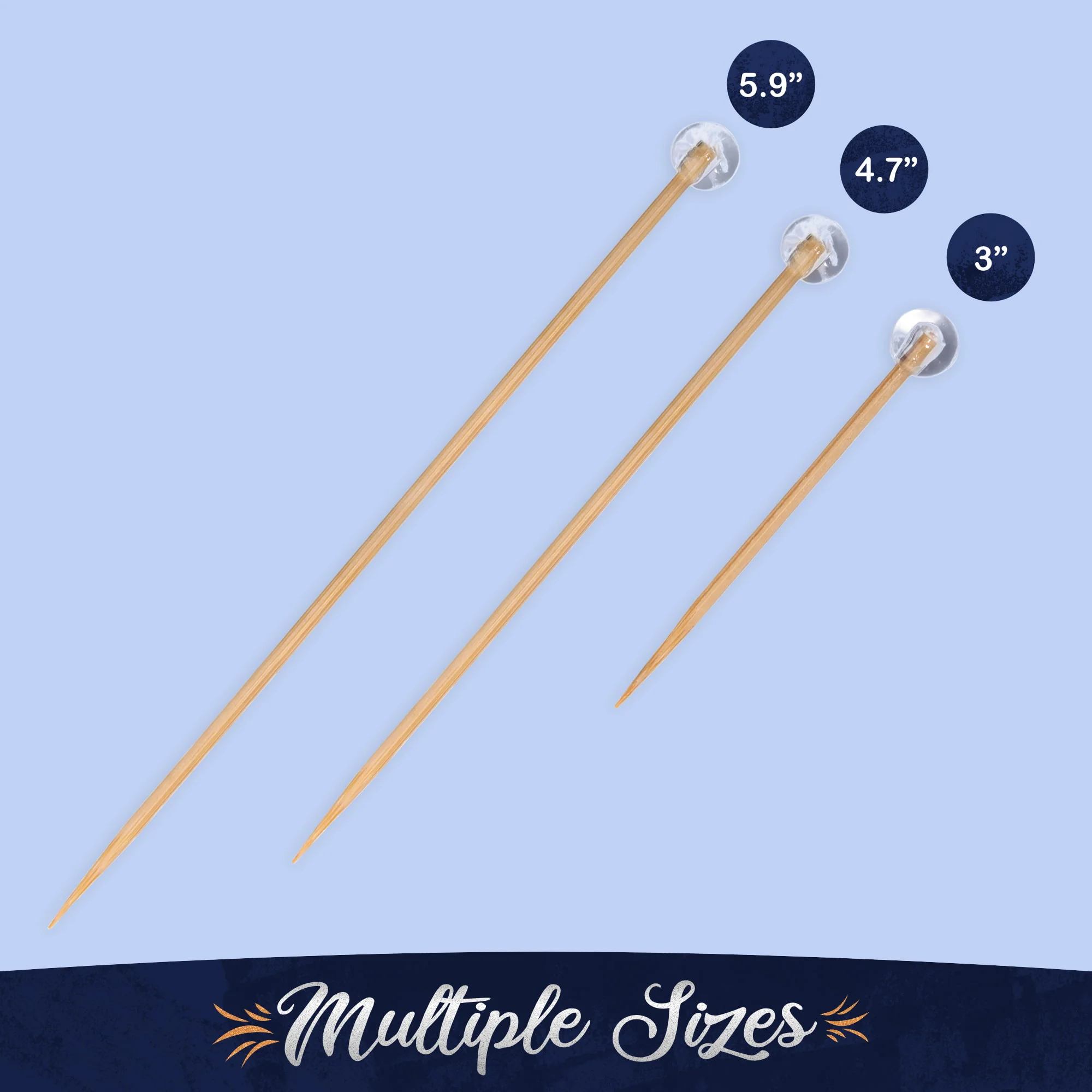 Clear Ball Bamboo Food Picks - Image 3