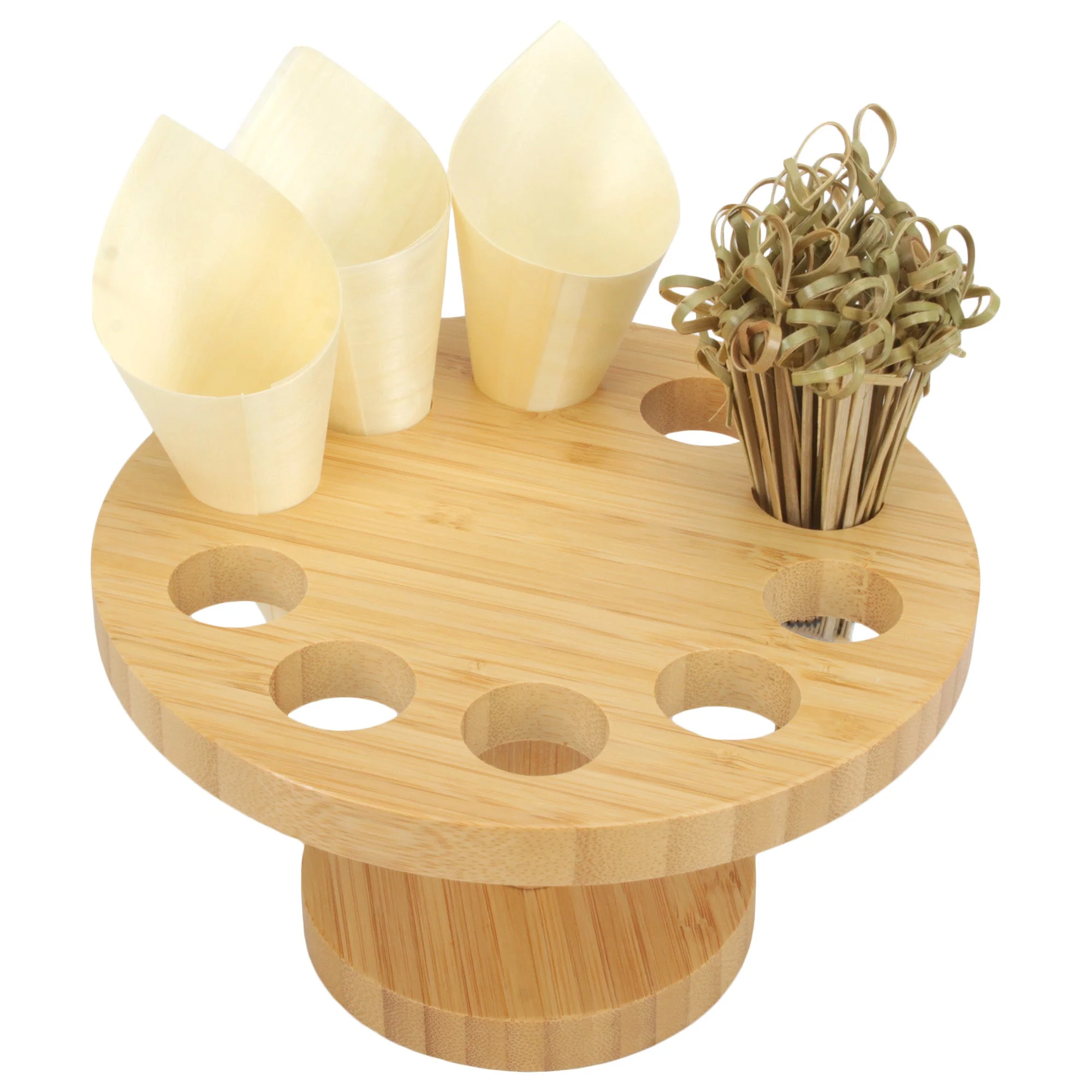 Bamboo Cone Stands w/ Skewers and Cones - Image 5