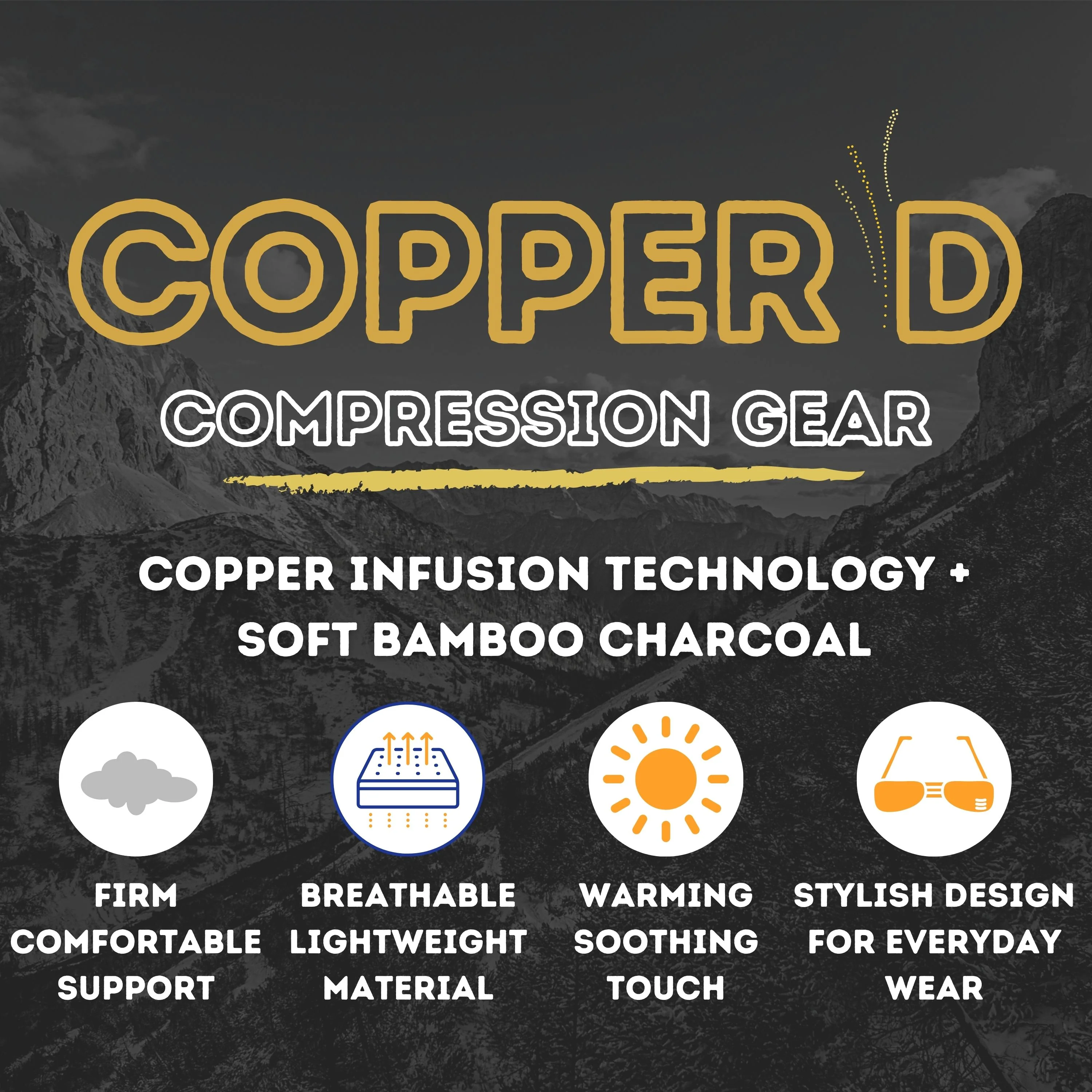 Copper D Wrist Compression Sleeve - Image 3