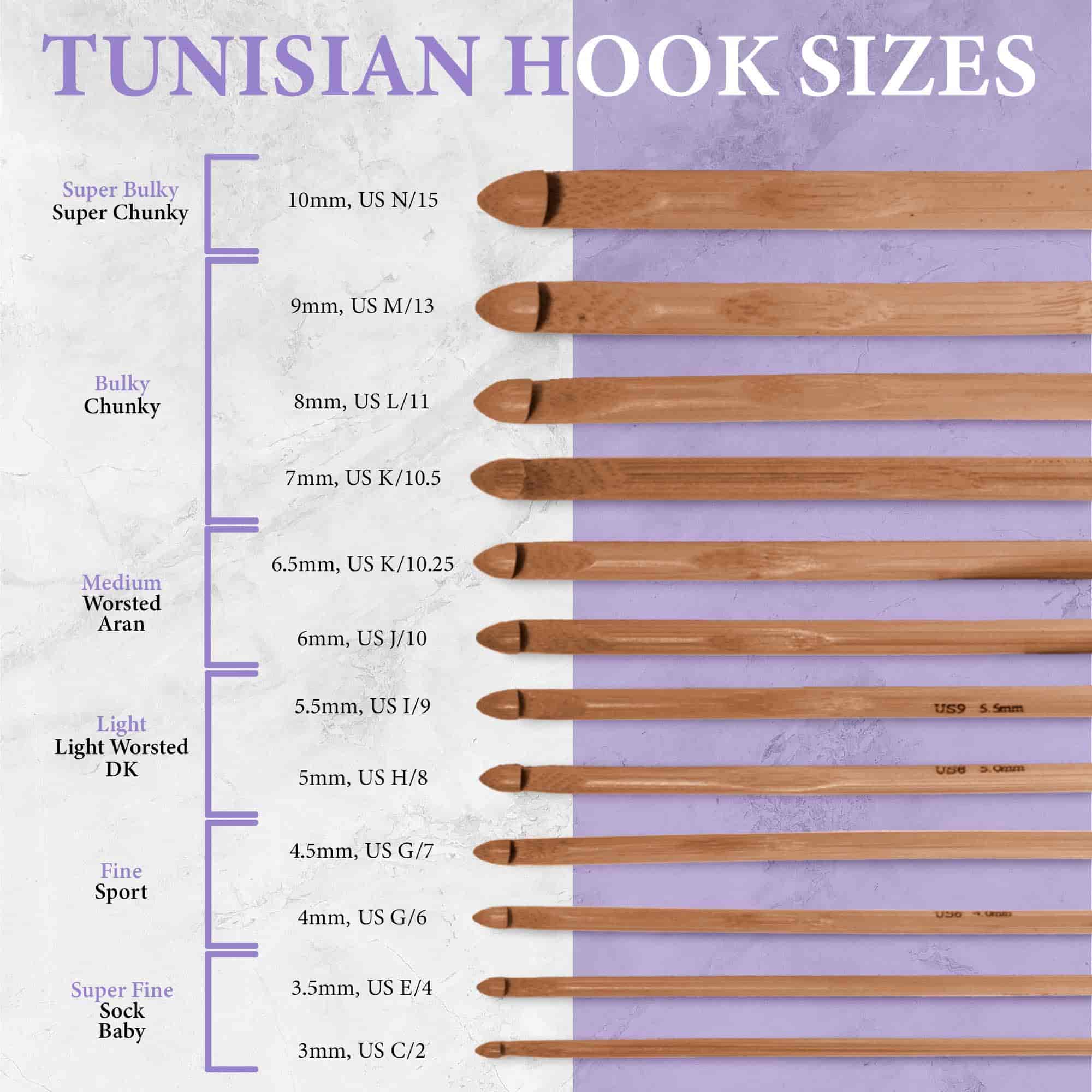 Tunisian Bamboo Crochet Hooks - Image 3