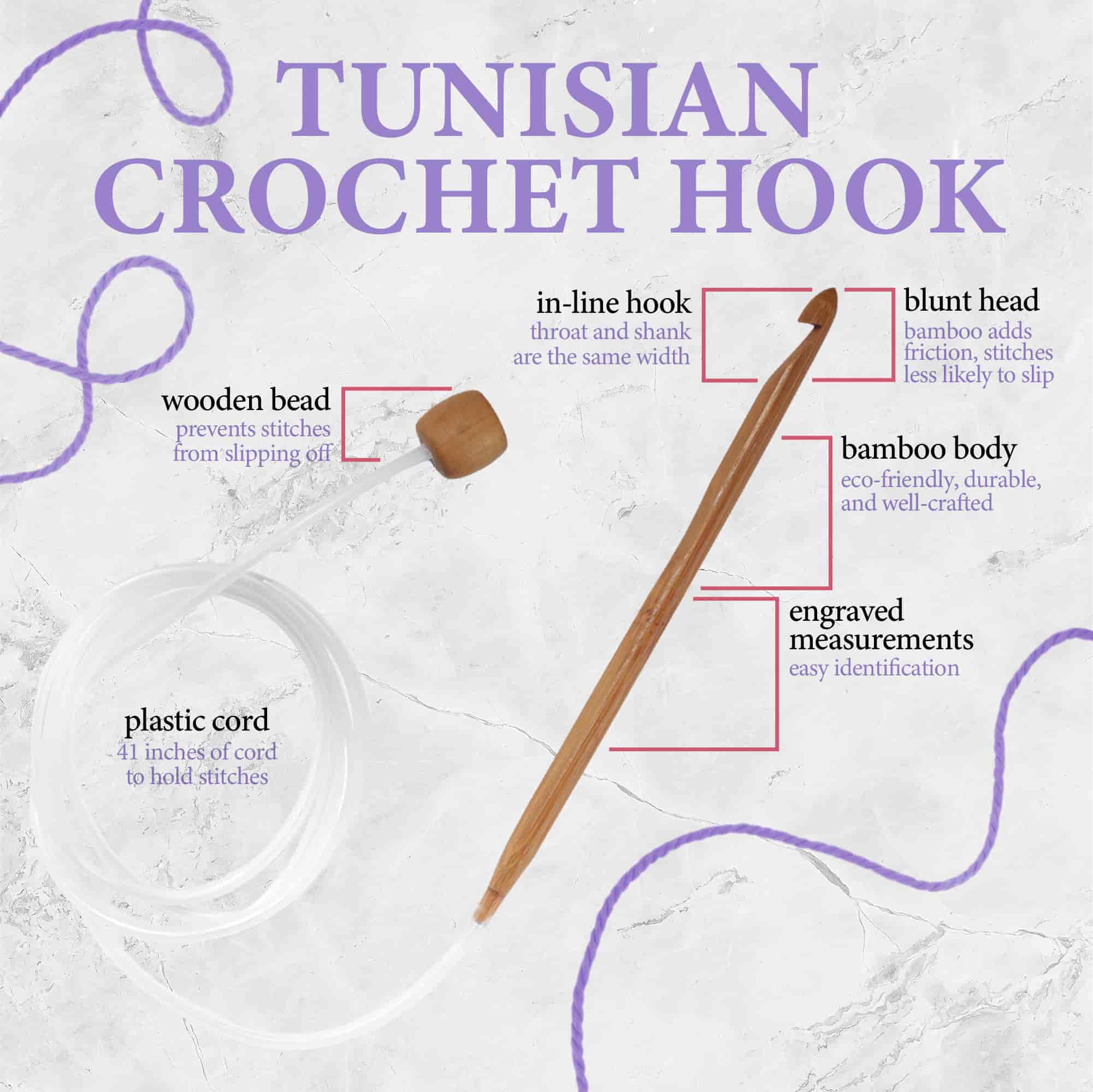 Tunisian Bamboo Crochet Hooks - Image 4