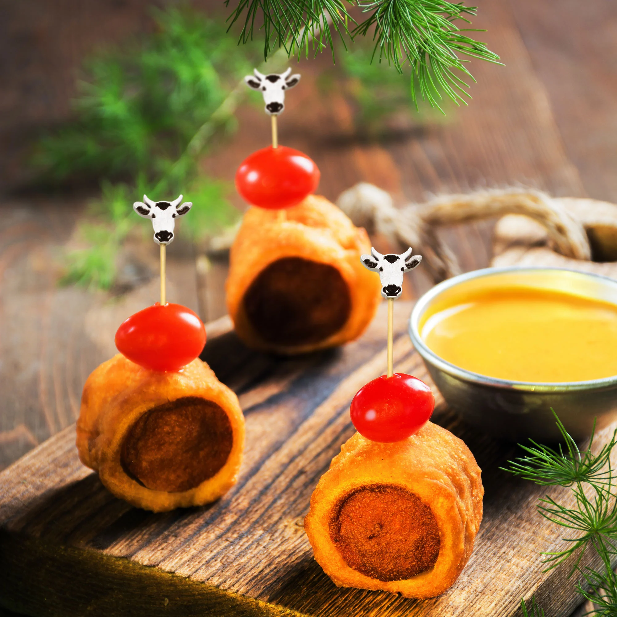 Cow Bamboo Food Picks - Image 2