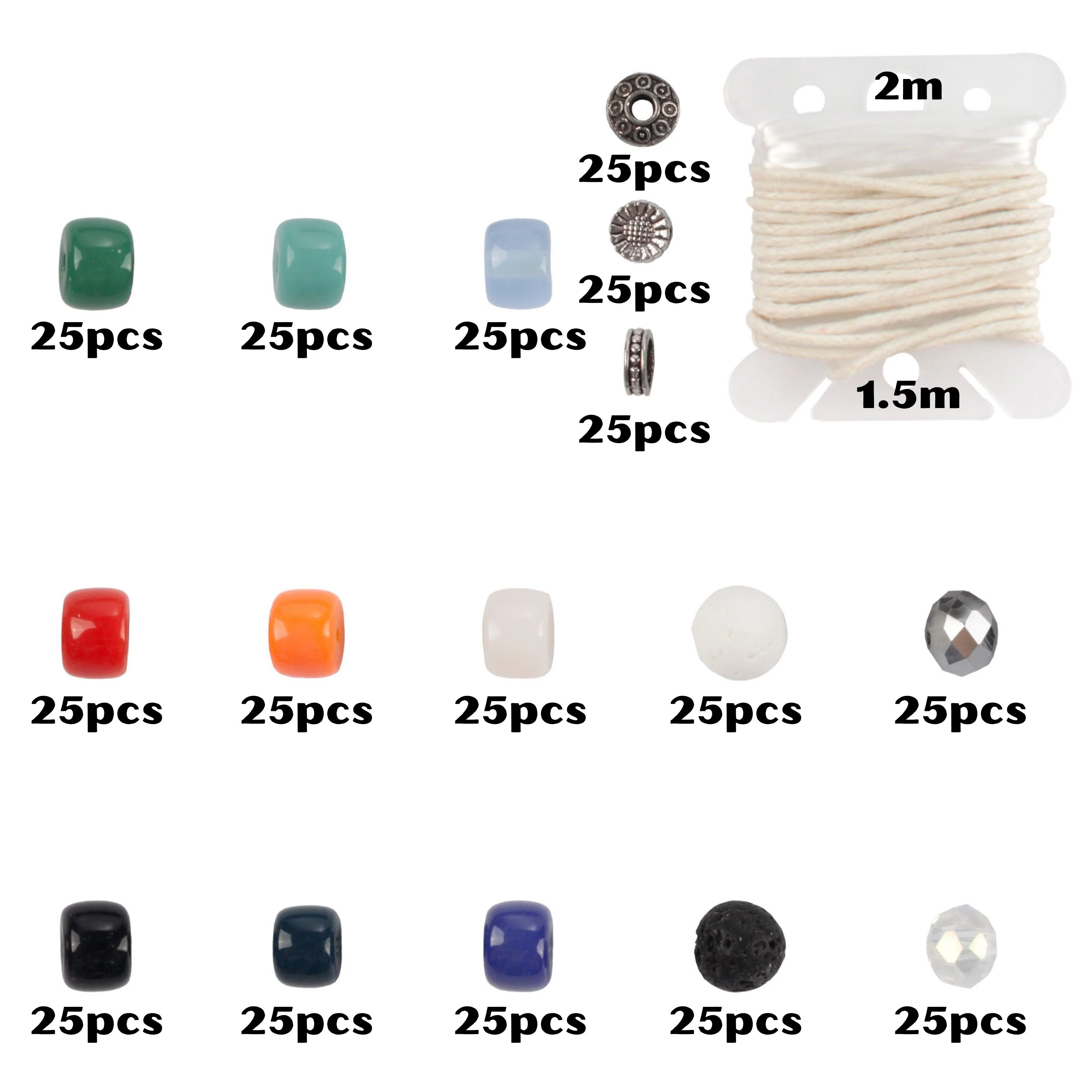 600pc Bead Kits - Stone, Beads, Alloy - Image 15