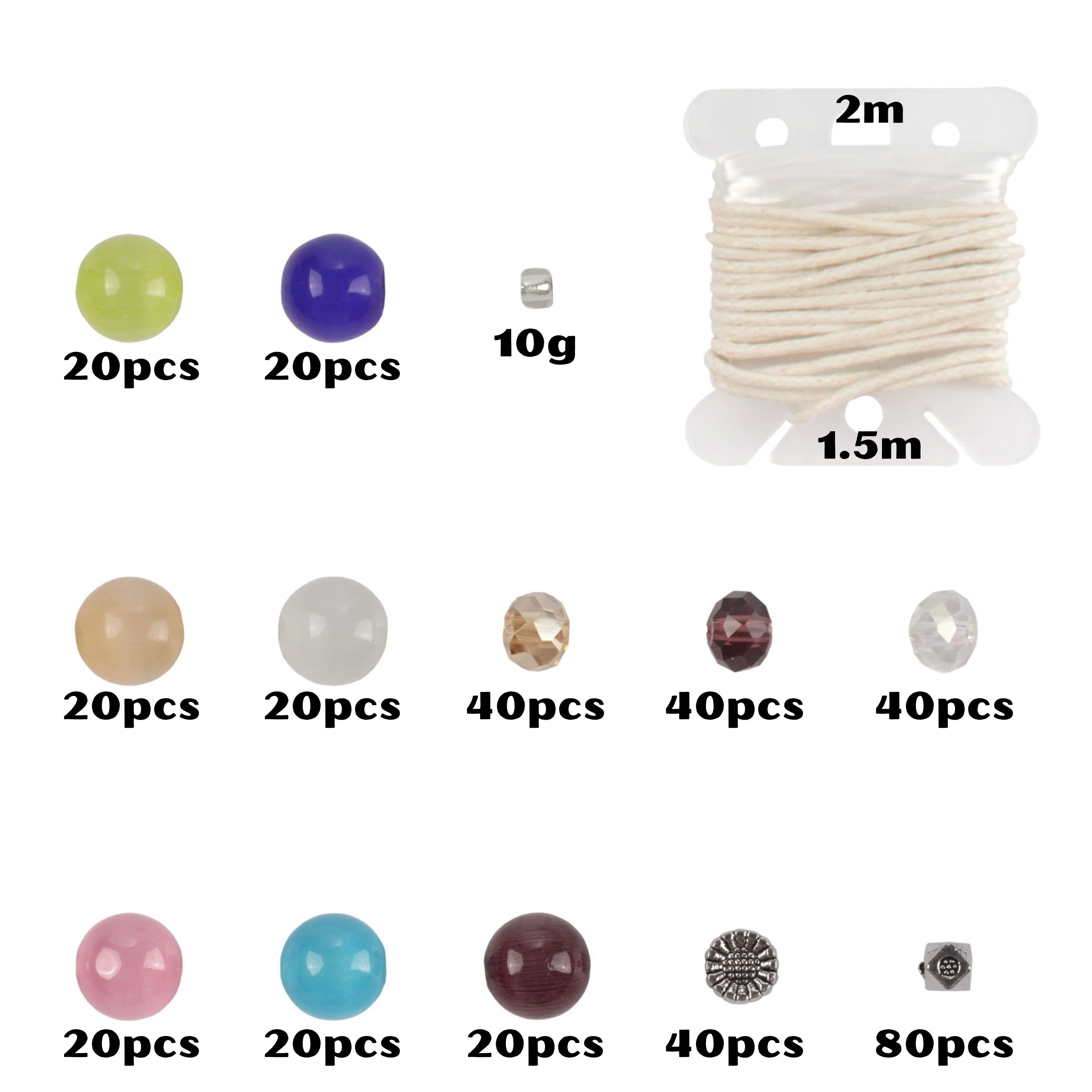 600pc Bead Kits - Stone, Beads, Alloy - Image 7
