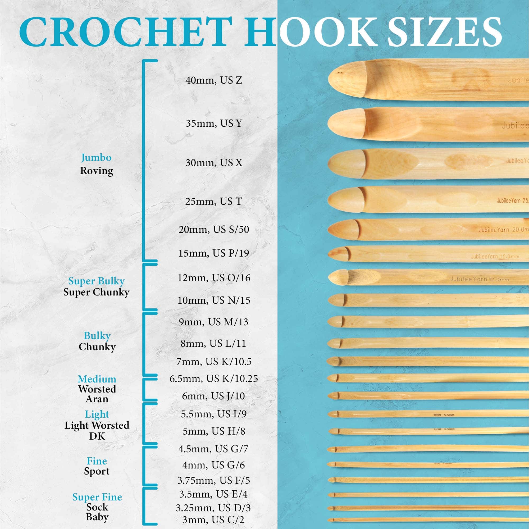 Jumbo Bamboo Crochet Hooks - Image 4