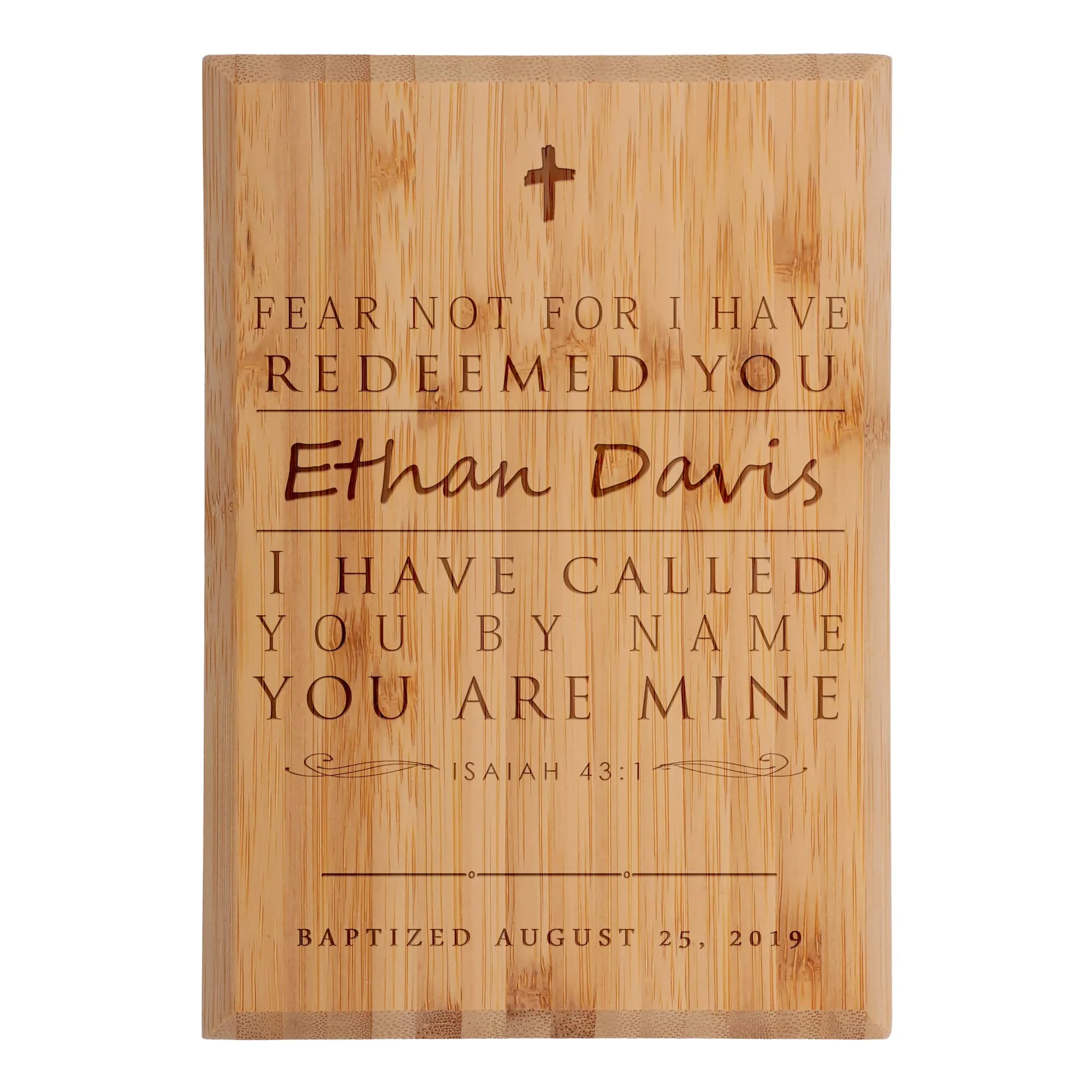 Baptism Custom Engraved Bamboo Plaque - Image 8