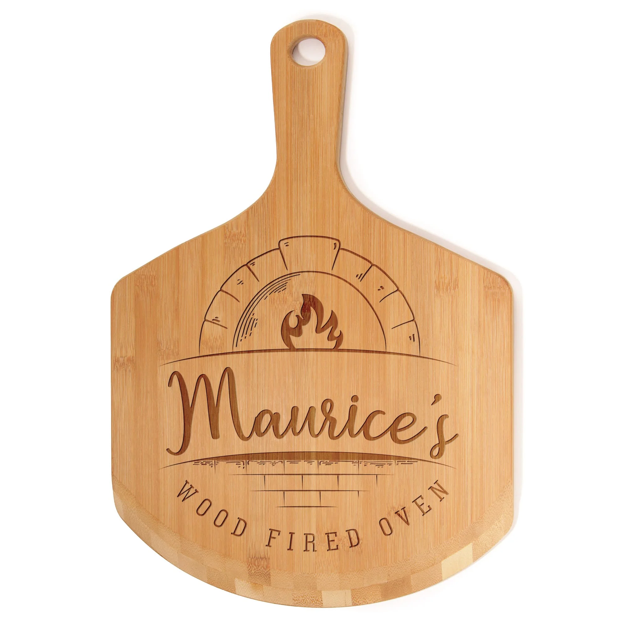 Custom Engraved Bamboo Pizza Peel - Image 3