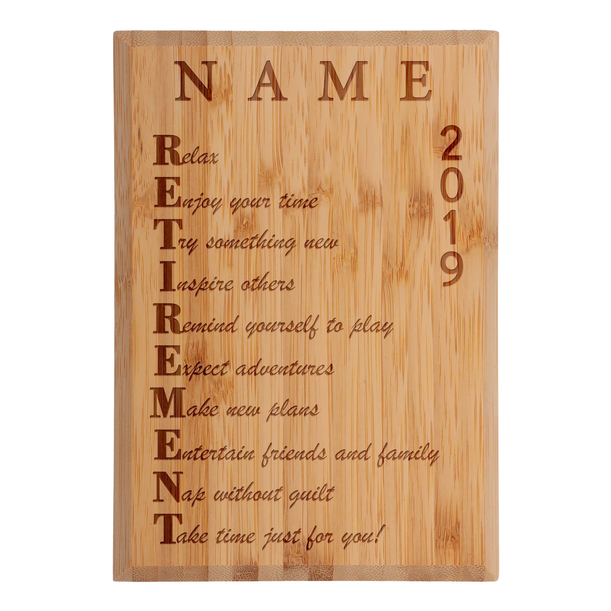 Retirement Custom Engraved Bamboo Plaque - Image 9