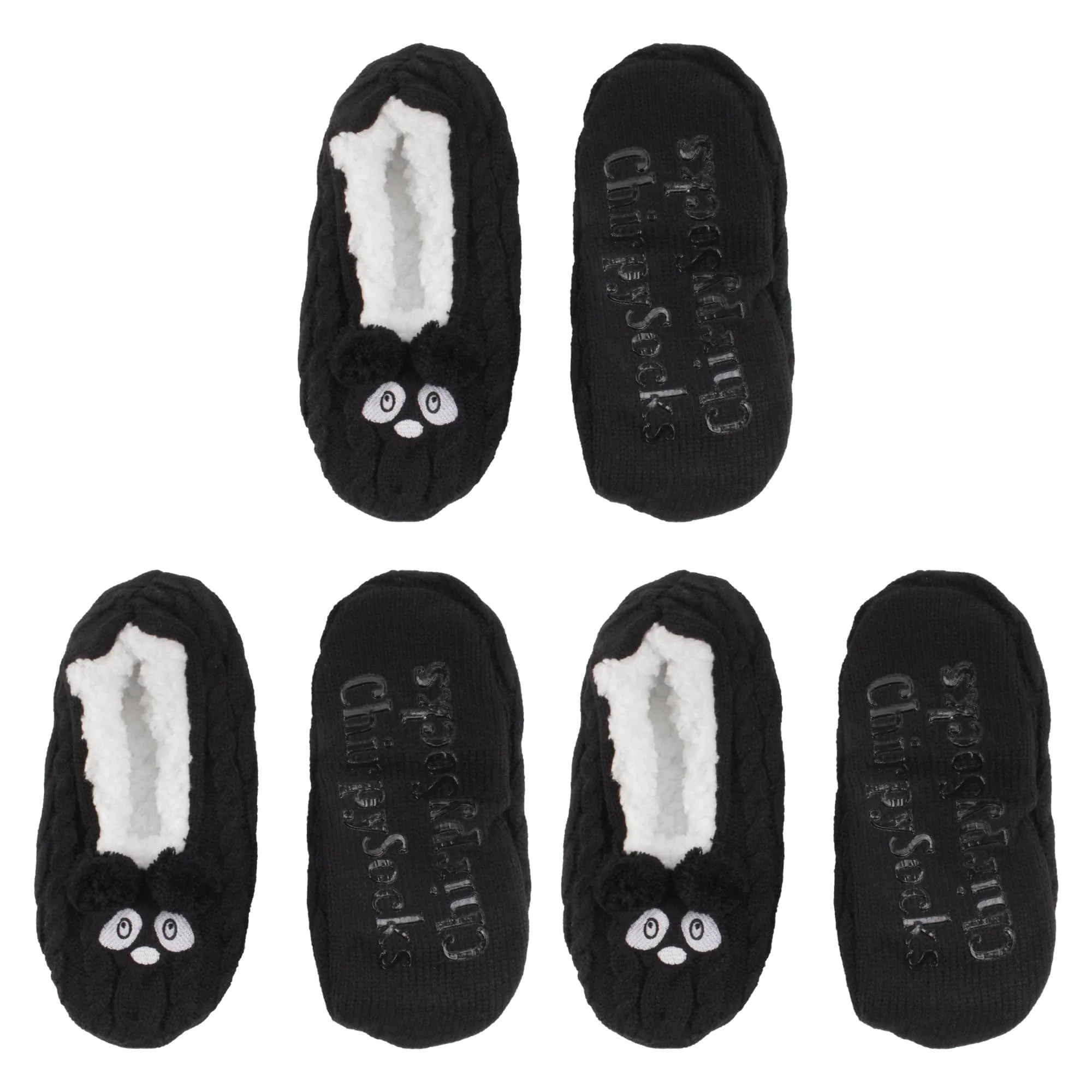 Animal Non-Slip Lined Slippers Socks, Assortment Pack 3 Pair - Image 3
