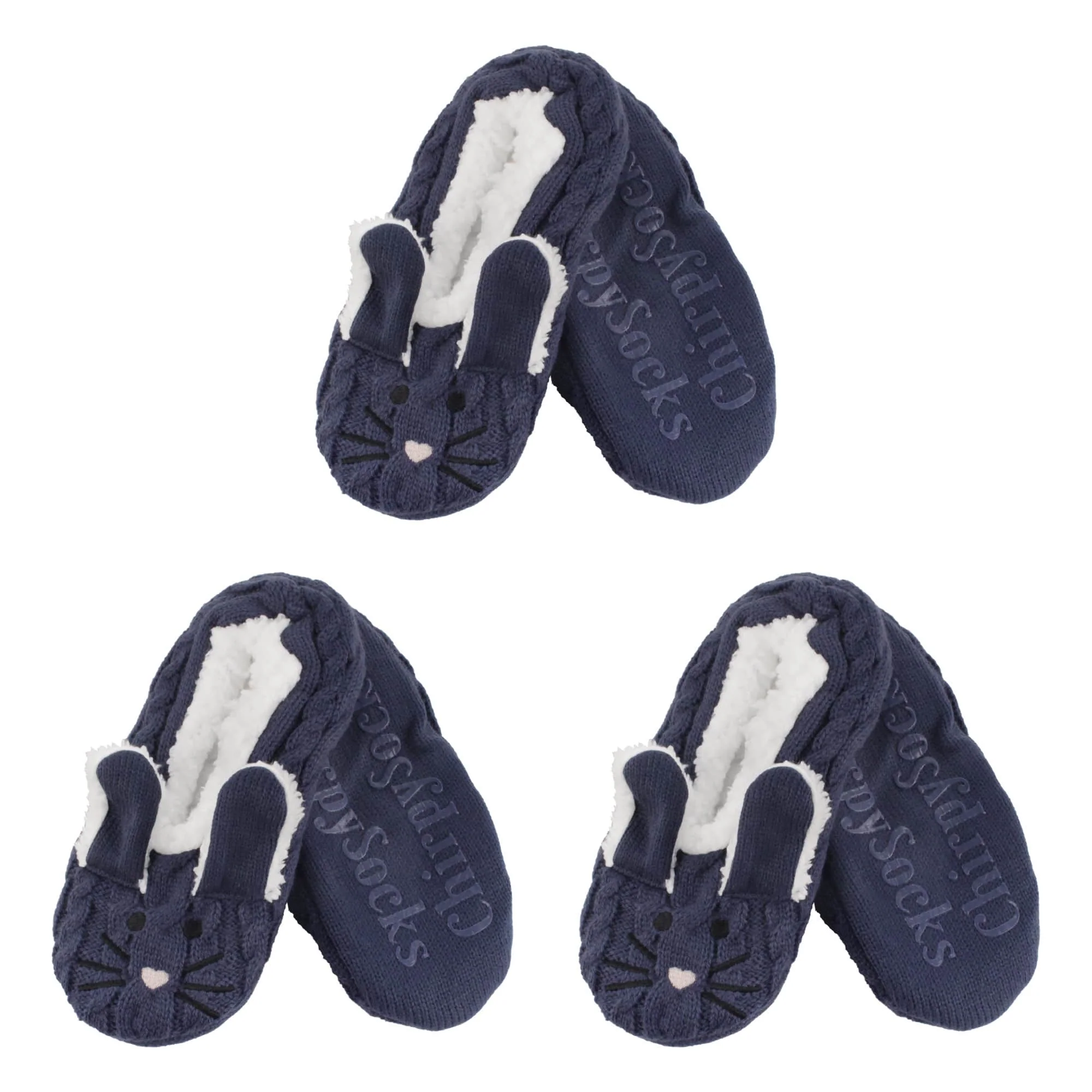 Animal Non-Slip Lined Slippers Socks, Assortment Pack 3 Pair - Image 4
