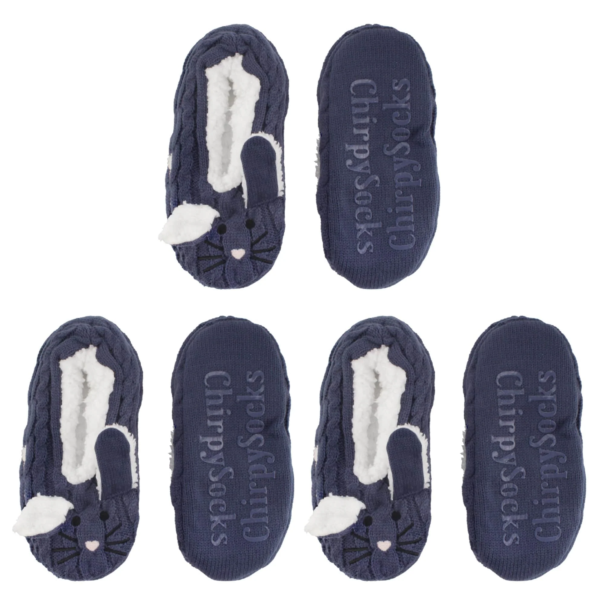 Animal Non-Slip Lined Slippers Socks, Assortment Pack 3 Pair - Image 5