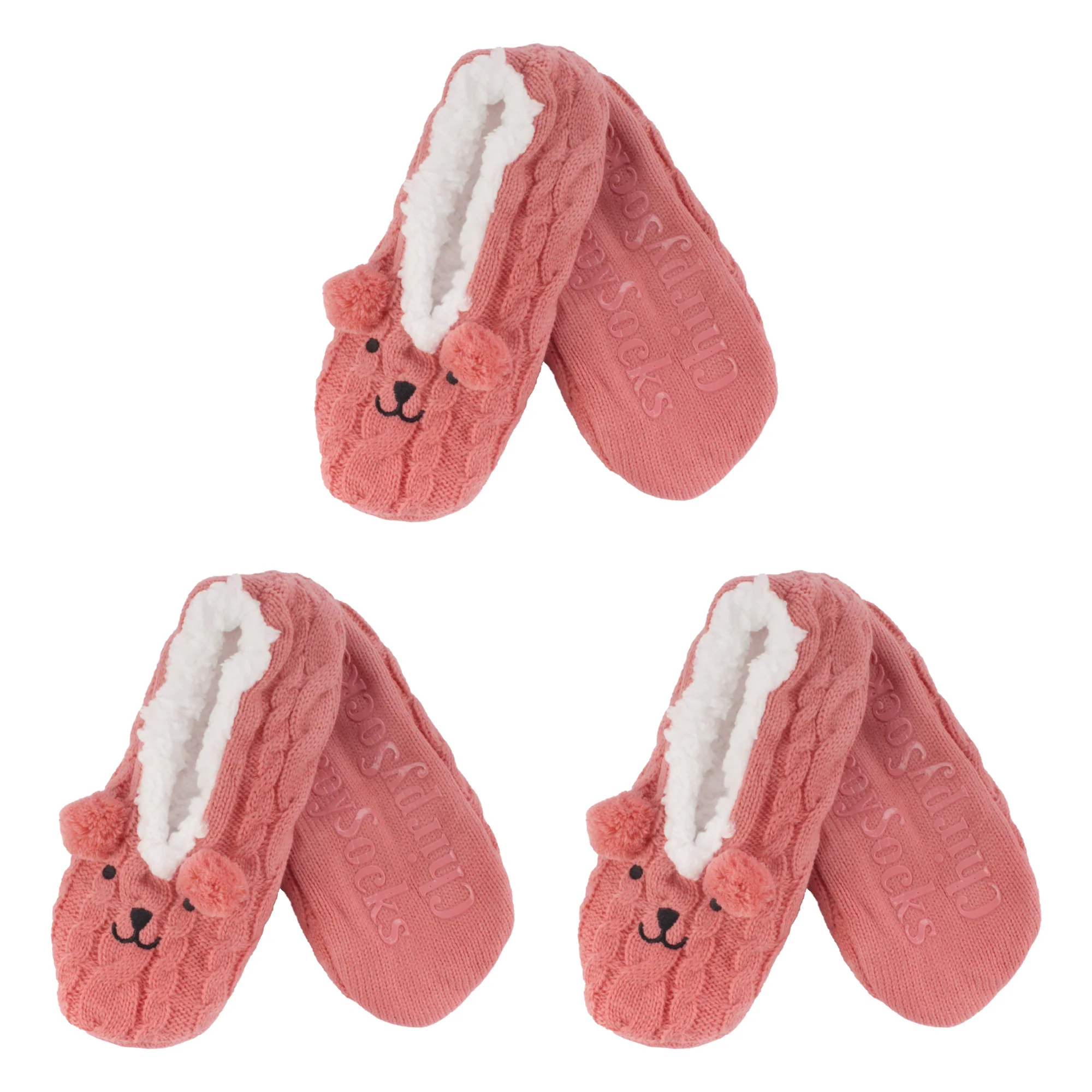 Animal Non-Slip Lined Slippers Socks, Assortment Pack 3 Pair - Image 6