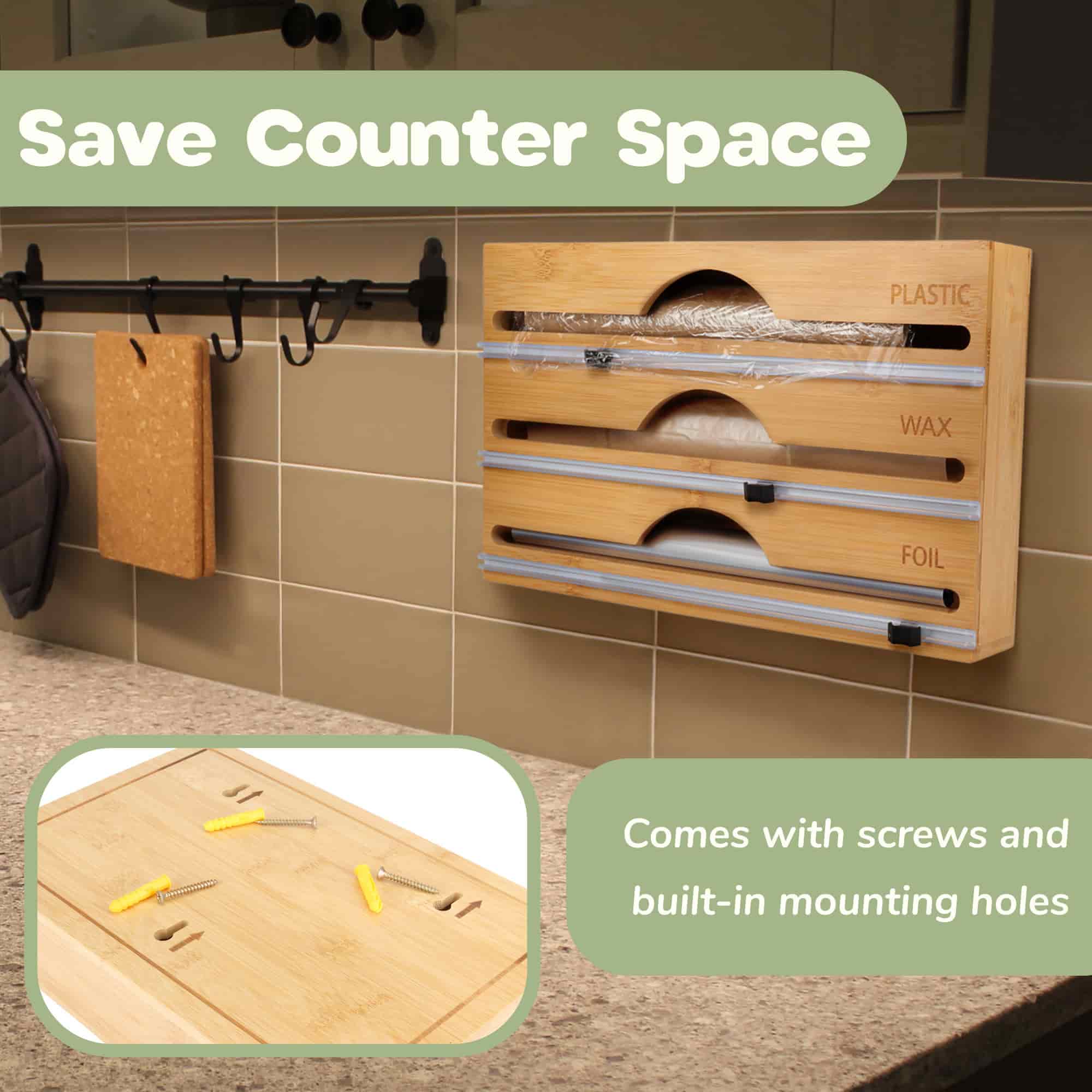 3-in-1 Wrap Dispenser with Cutter - Image 5