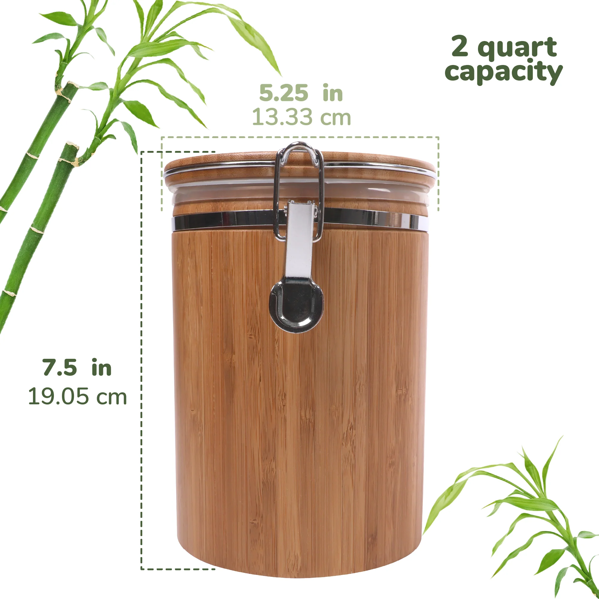 Hinged Cylindrical Large Bamboo Containers - Image 3