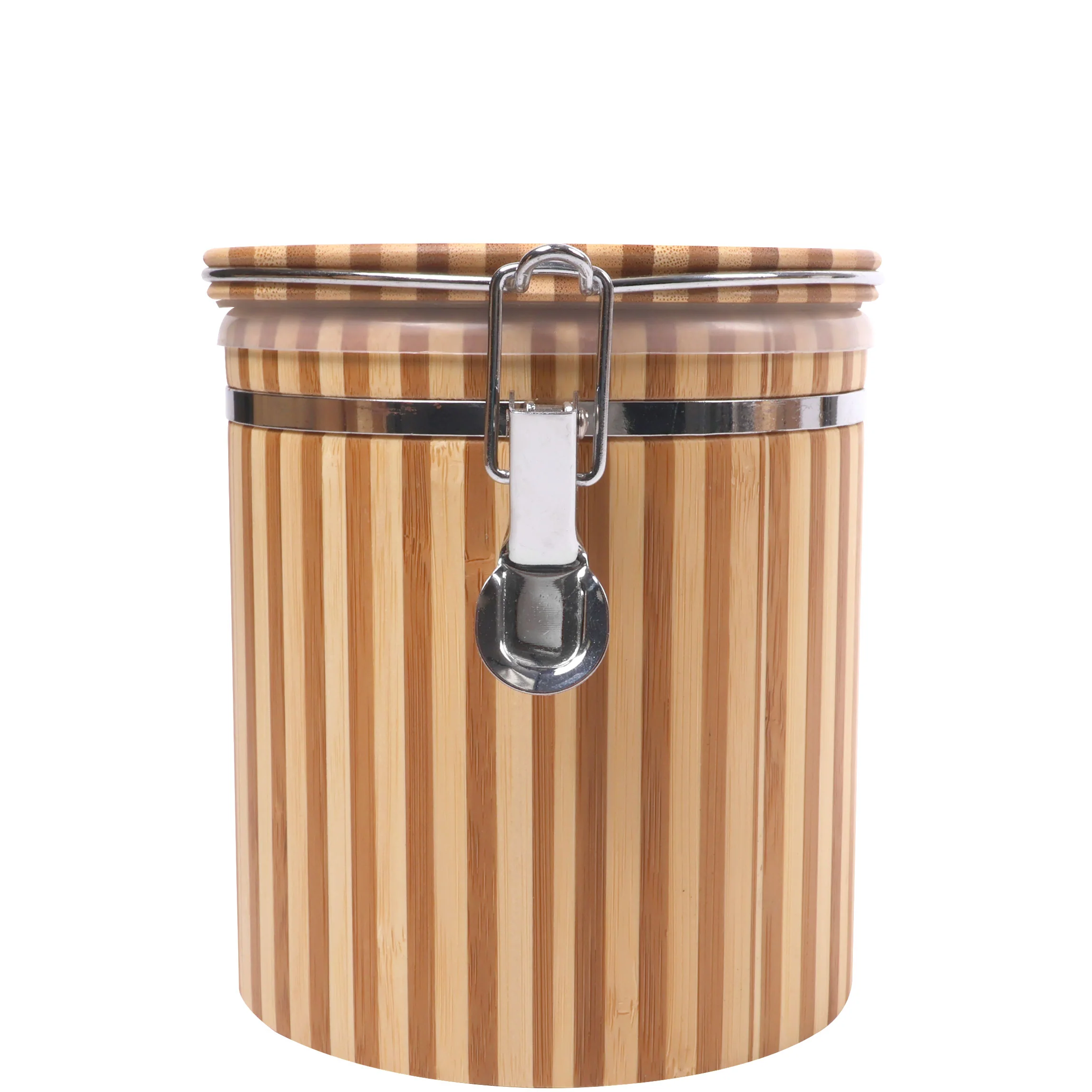 Hinged Cylindrical Medium Bamboo Containers - Image 10