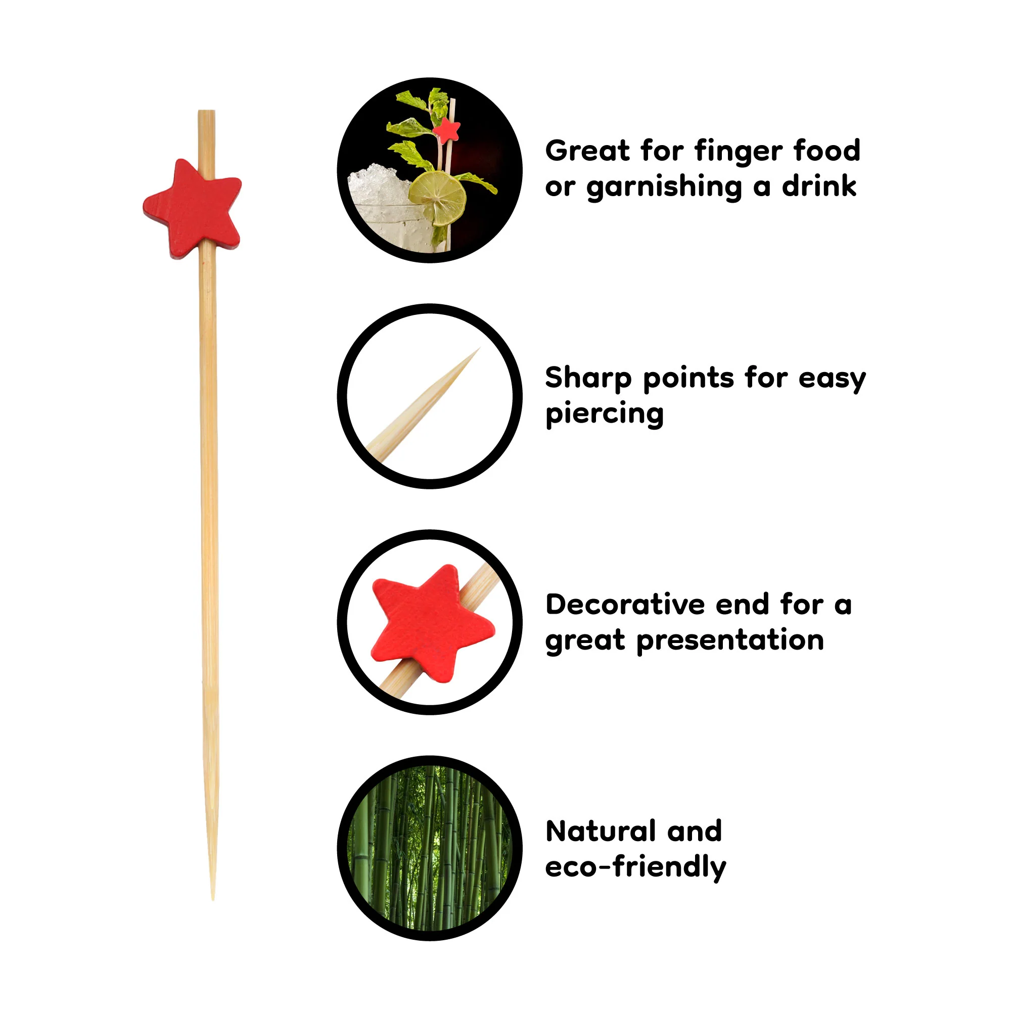 Star Bamboo Food Picks - Image 4
