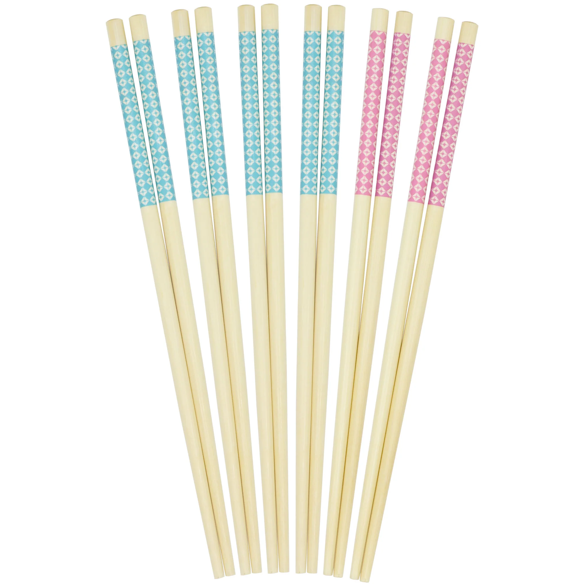 Diamond & Checker Pattern Chopsticks - Image 2