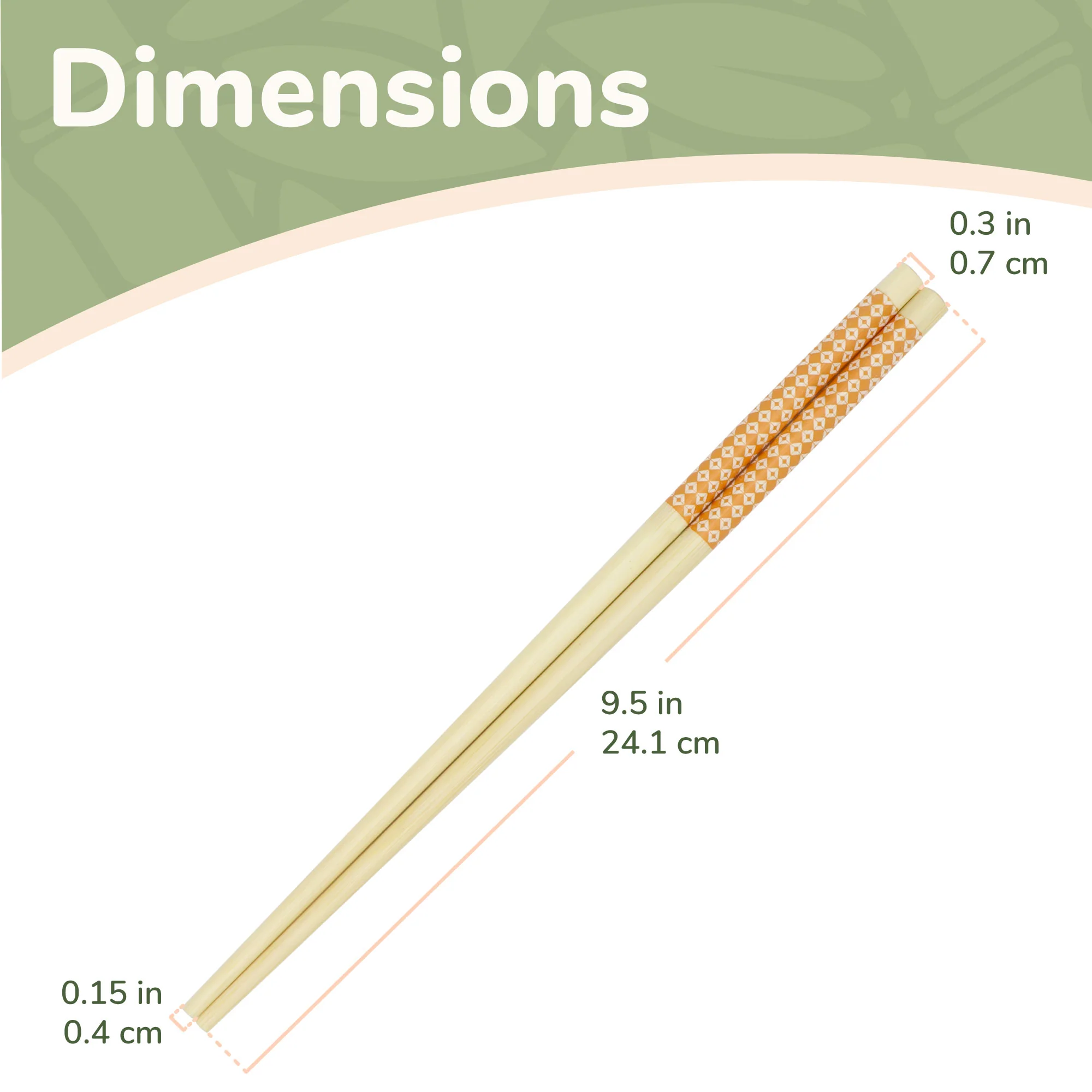 Diamond & Checker Pattern Chopsticks - Image 4