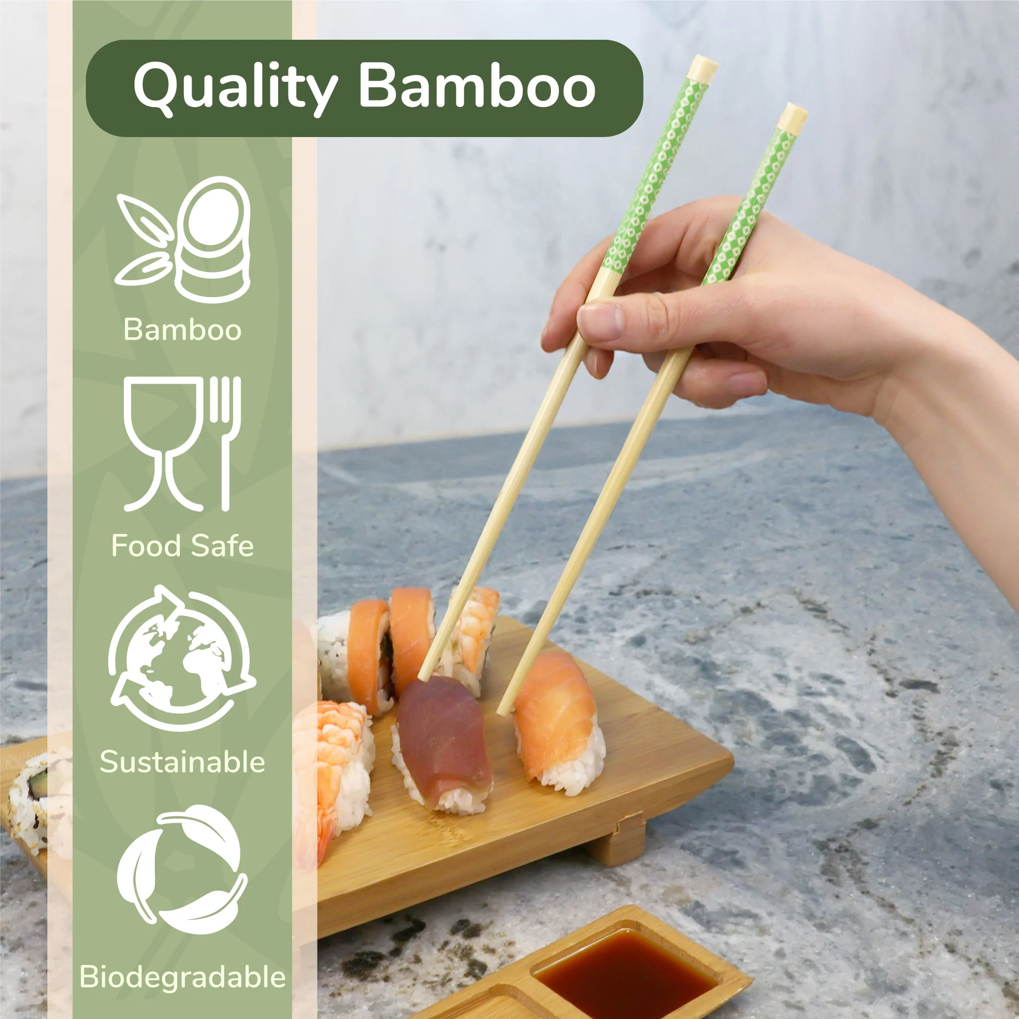 Diamond & Checker Pattern Chopsticks - Image 5