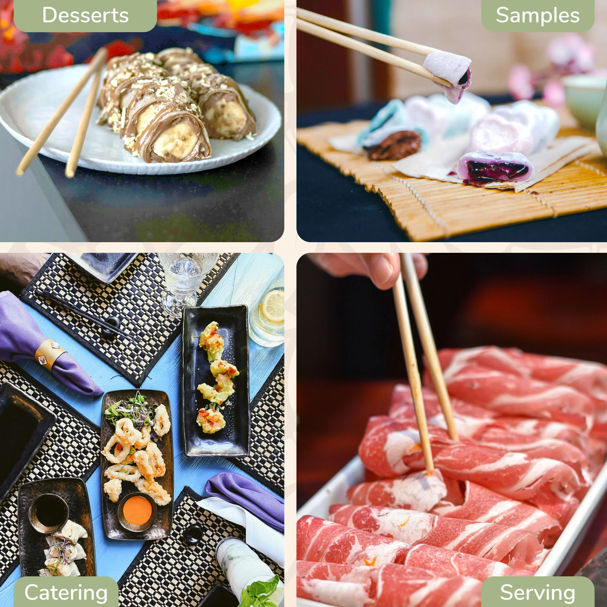 Diamond & Checker Pattern Chopsticks - Image 7
