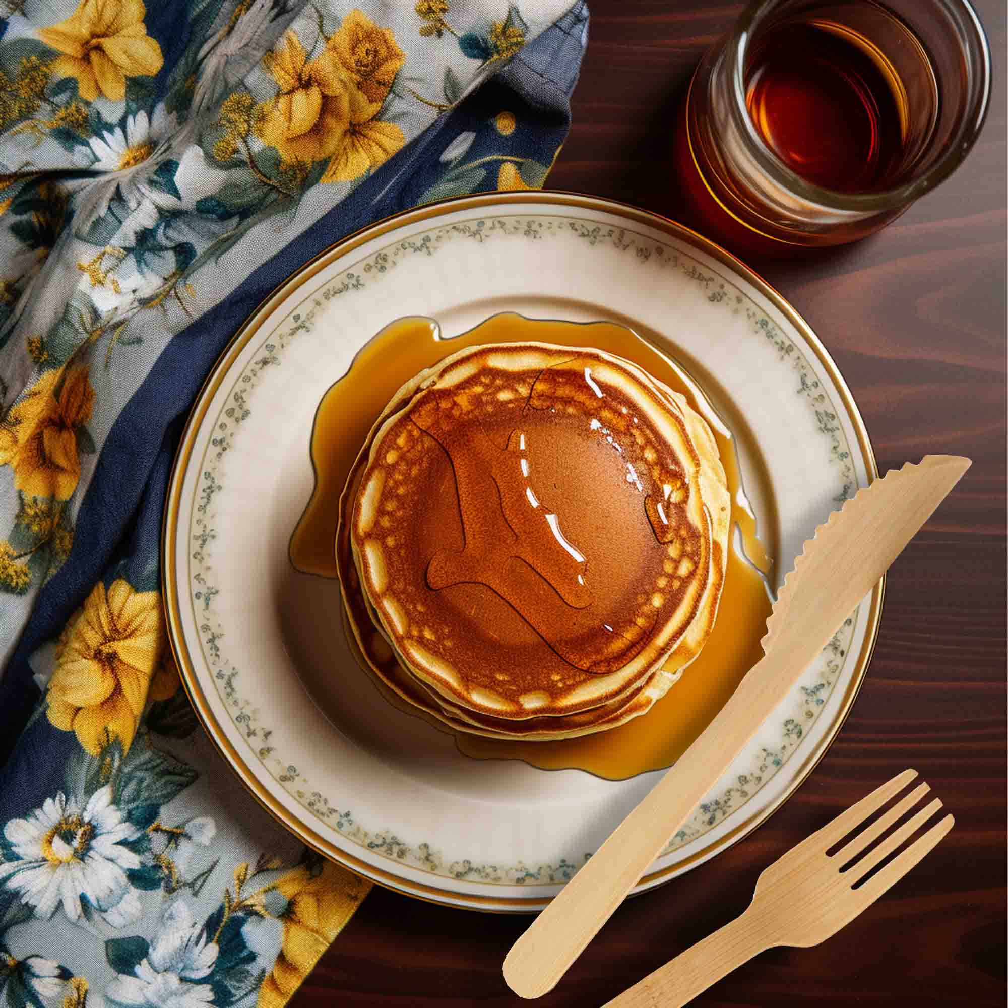 Disposable Bamboo Veneer Tableware Set - Image 2