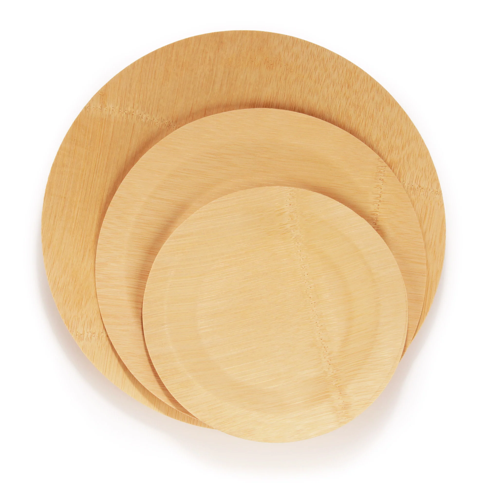 Disposable Round Bamboo Veneer Plates - Image 4