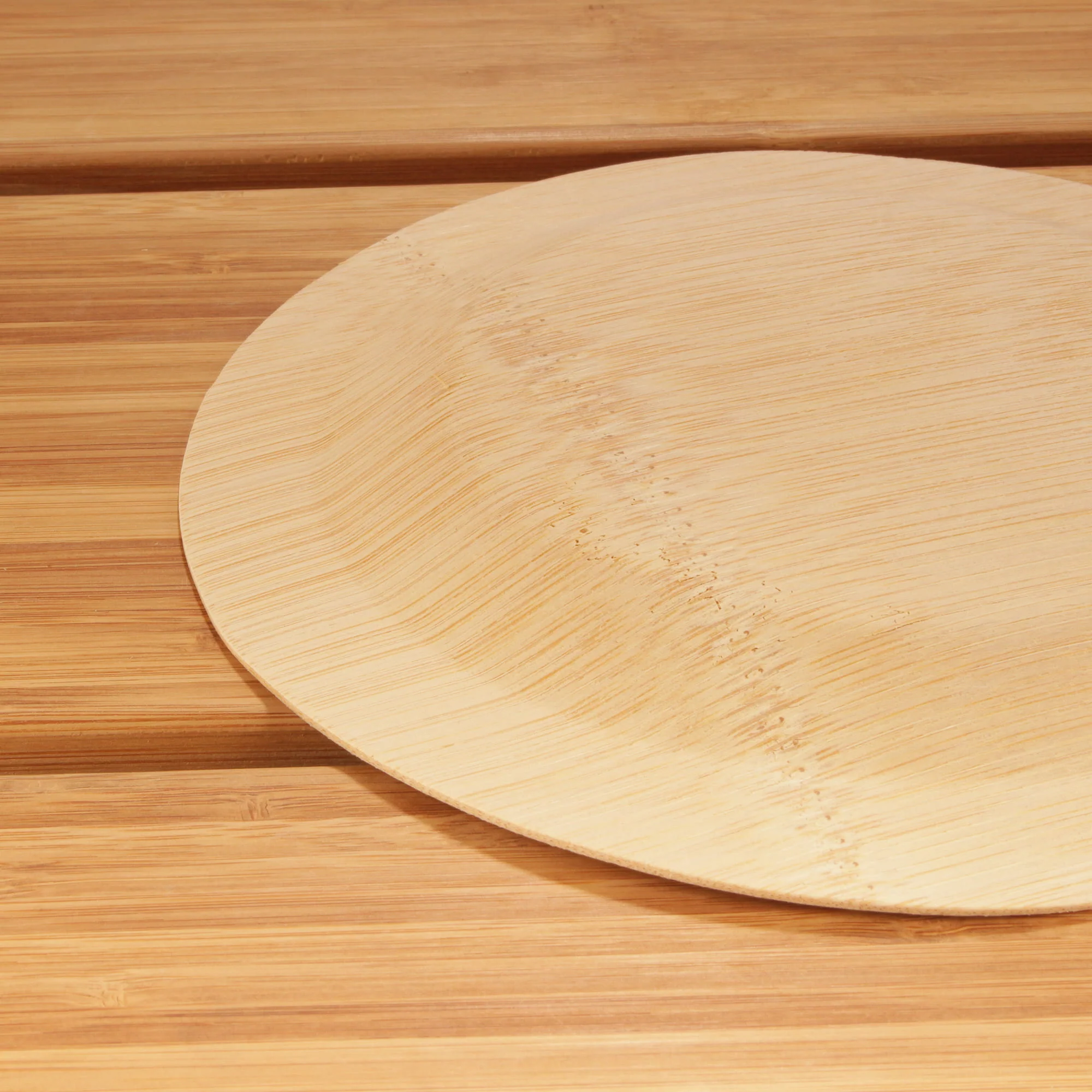 Disposable Round Bamboo Veneer Plates - Image 8