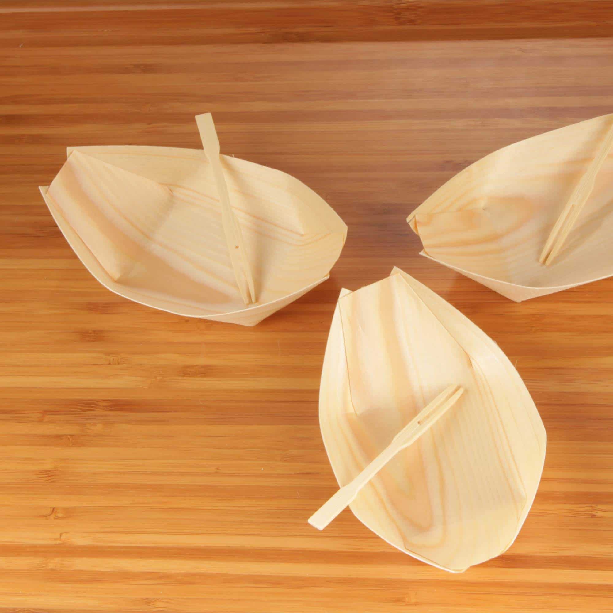 Wood Boat & Mini Fork Dinnerware Set - Image 4