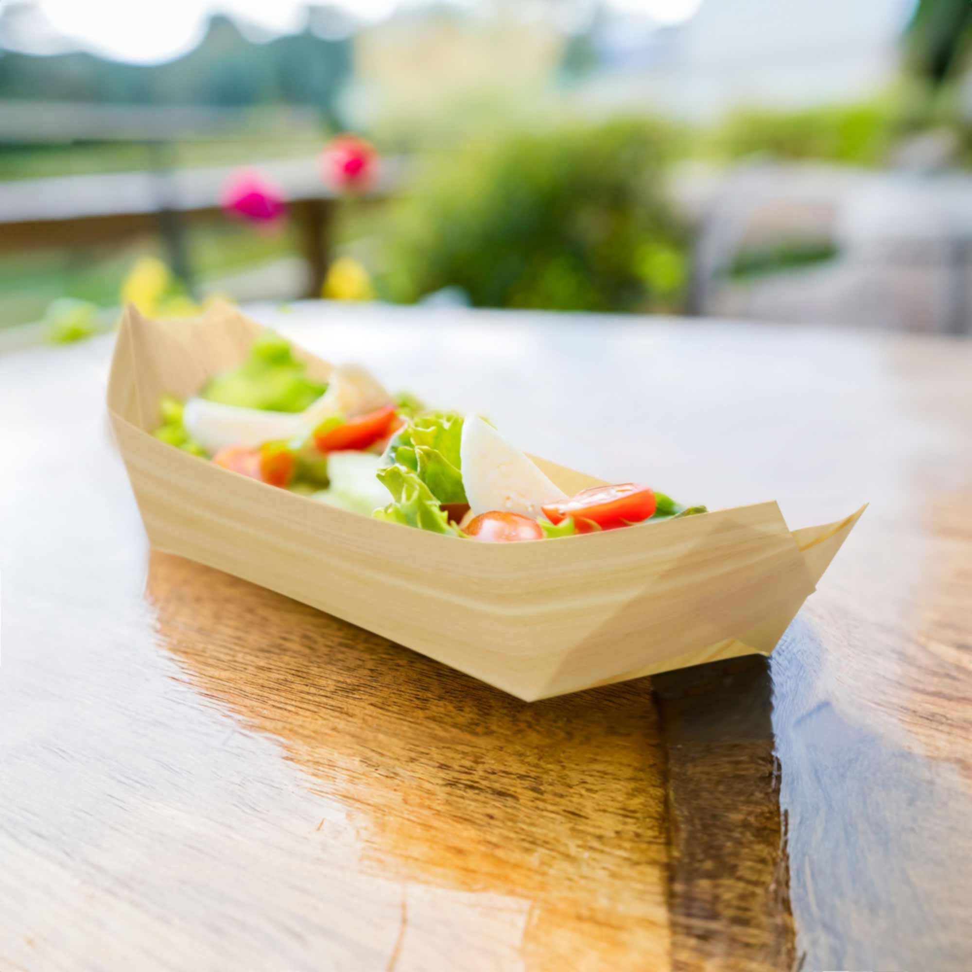 Wood Boat & Mini Fork Dinnerware Set - Image 7
