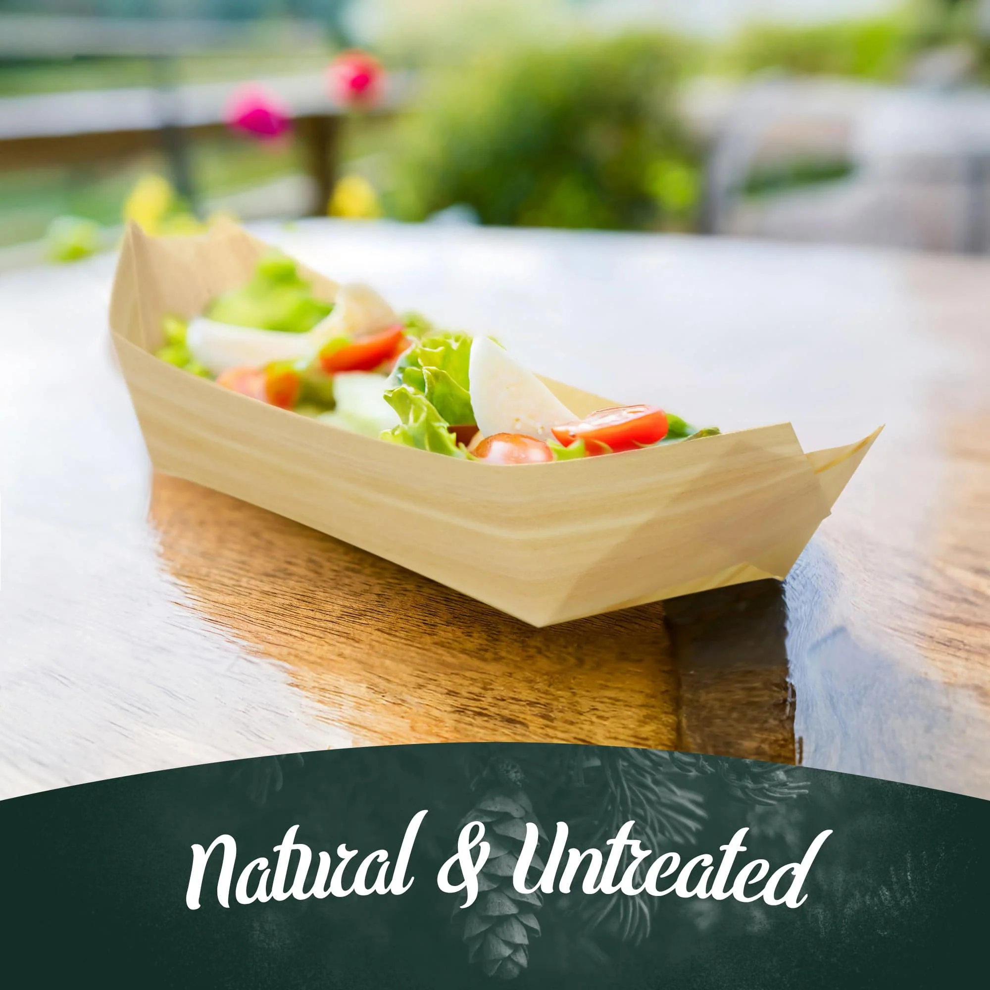 Disposable Wood Boat Food Trays - Image 4