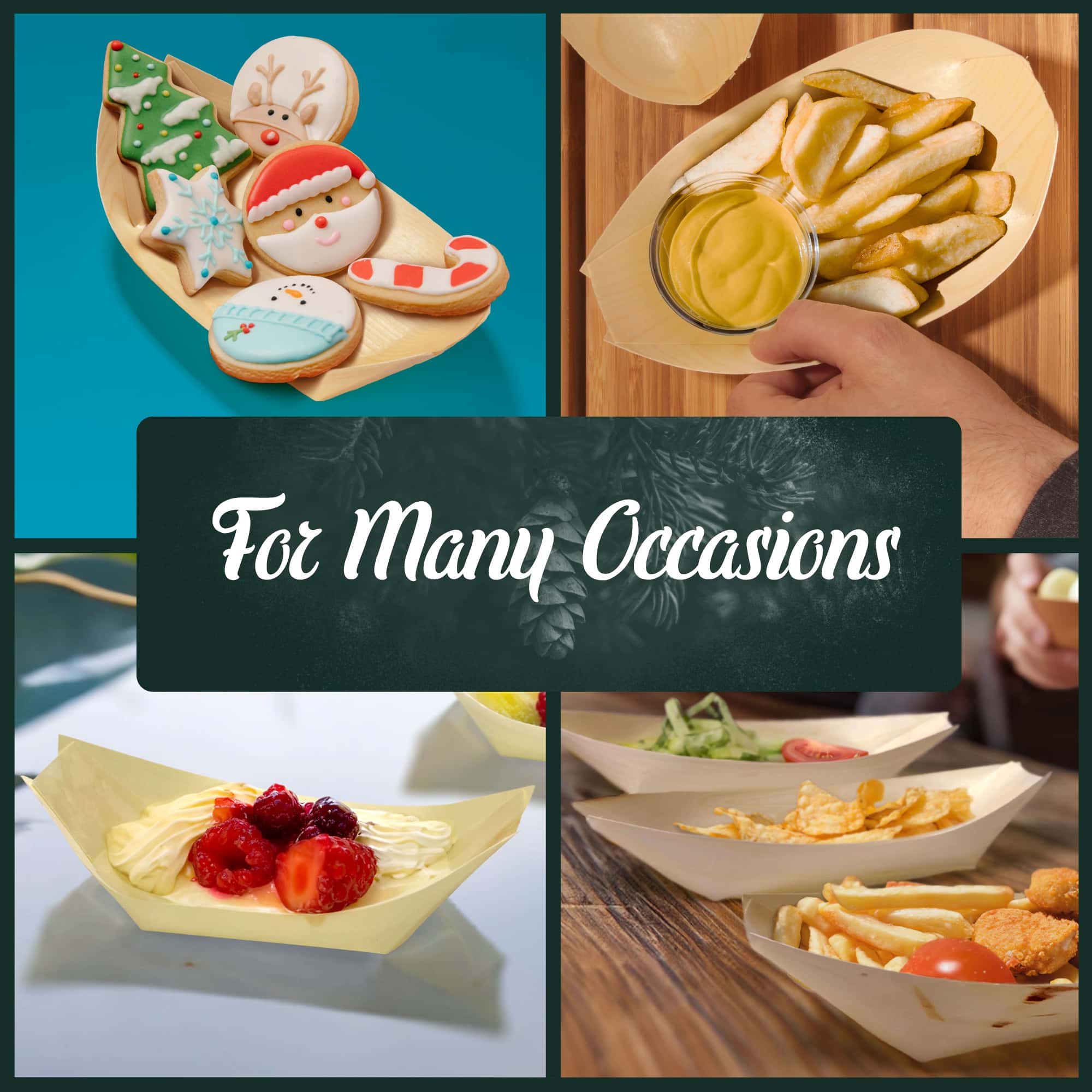 Disposable Wood Boat Food Trays - Image 5
