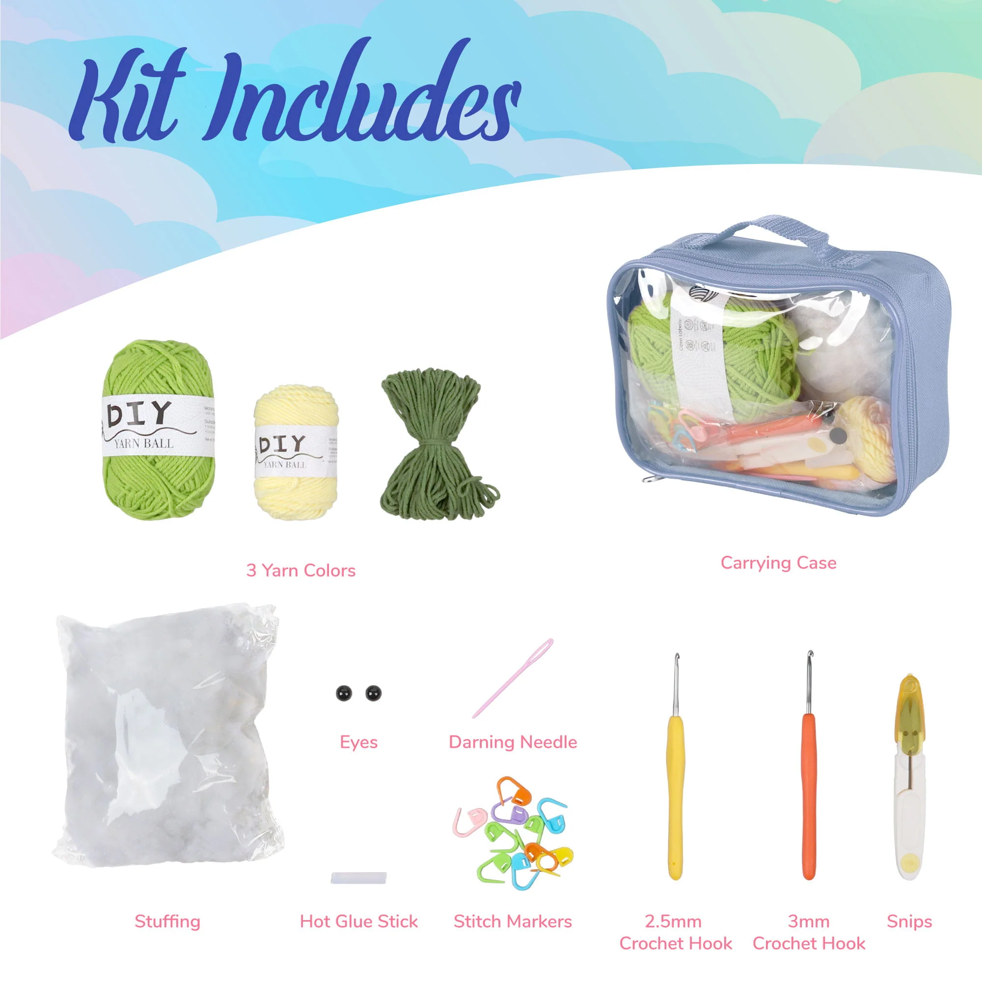 Churio the Dinosaur Kawaii Chibis Crochet Kit - Image 4