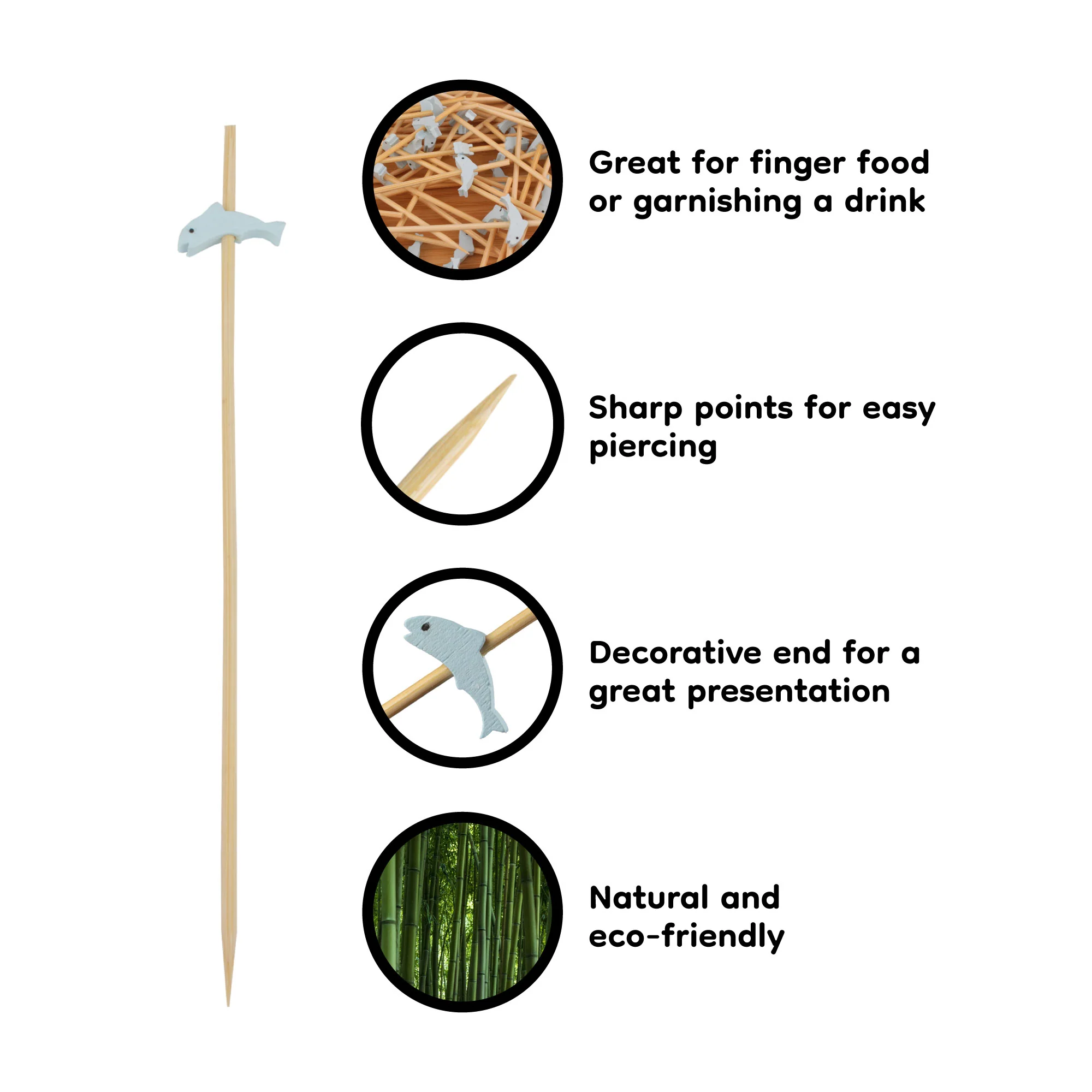 Dolphin Bamboo Food Picks - Image 3