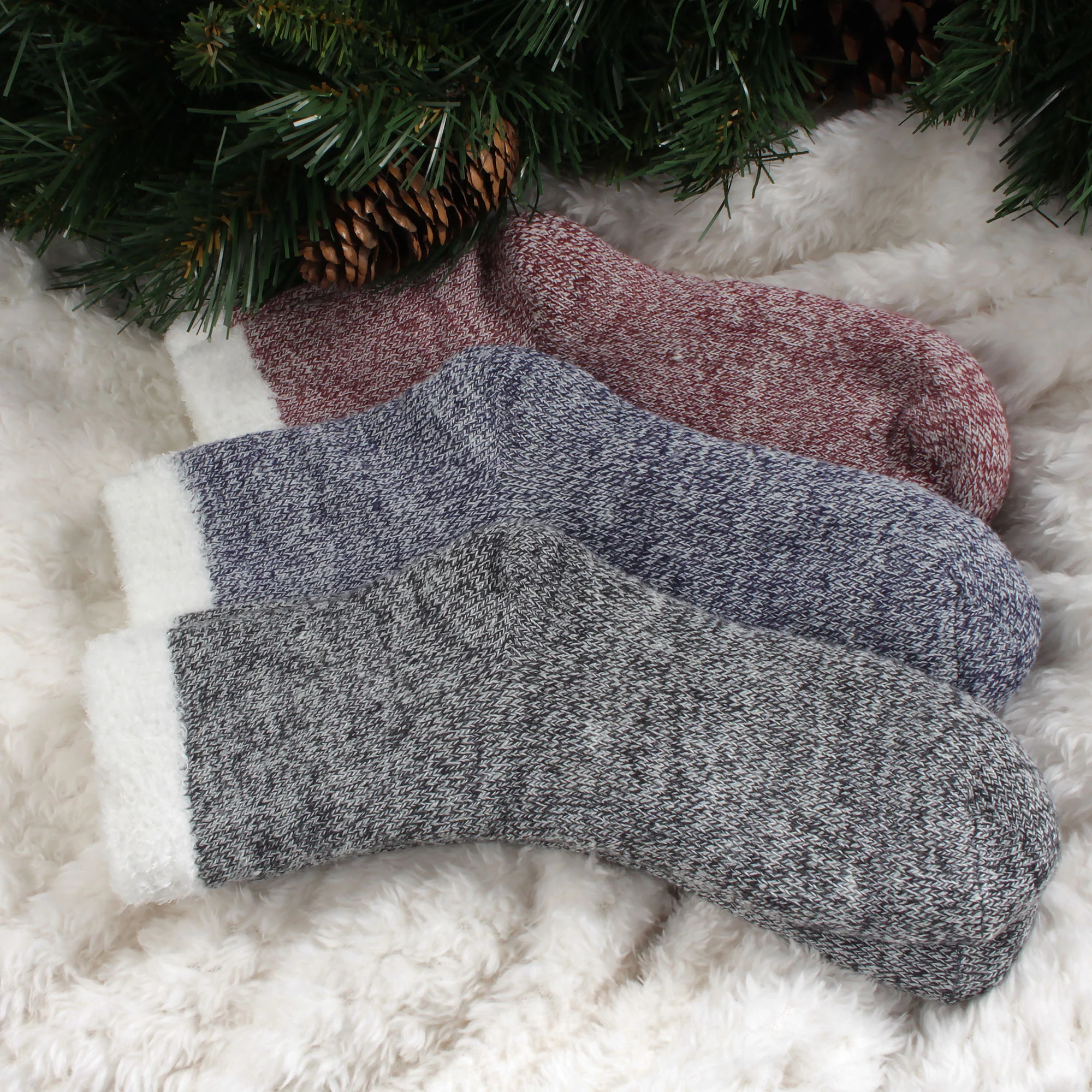 Women's Double Layer Socks - 2 Pairs - Image 10