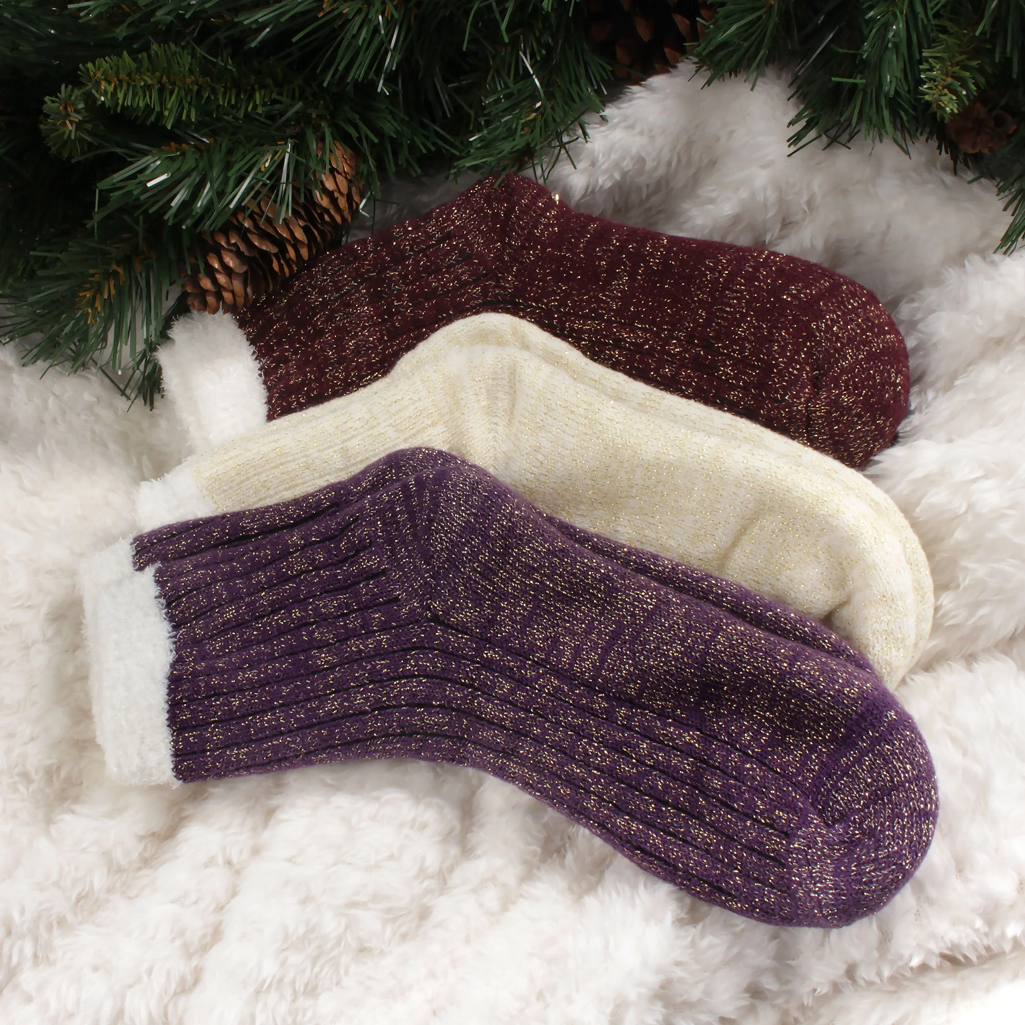 Women's Double Layer Socks - 2 Pairs - Image 11