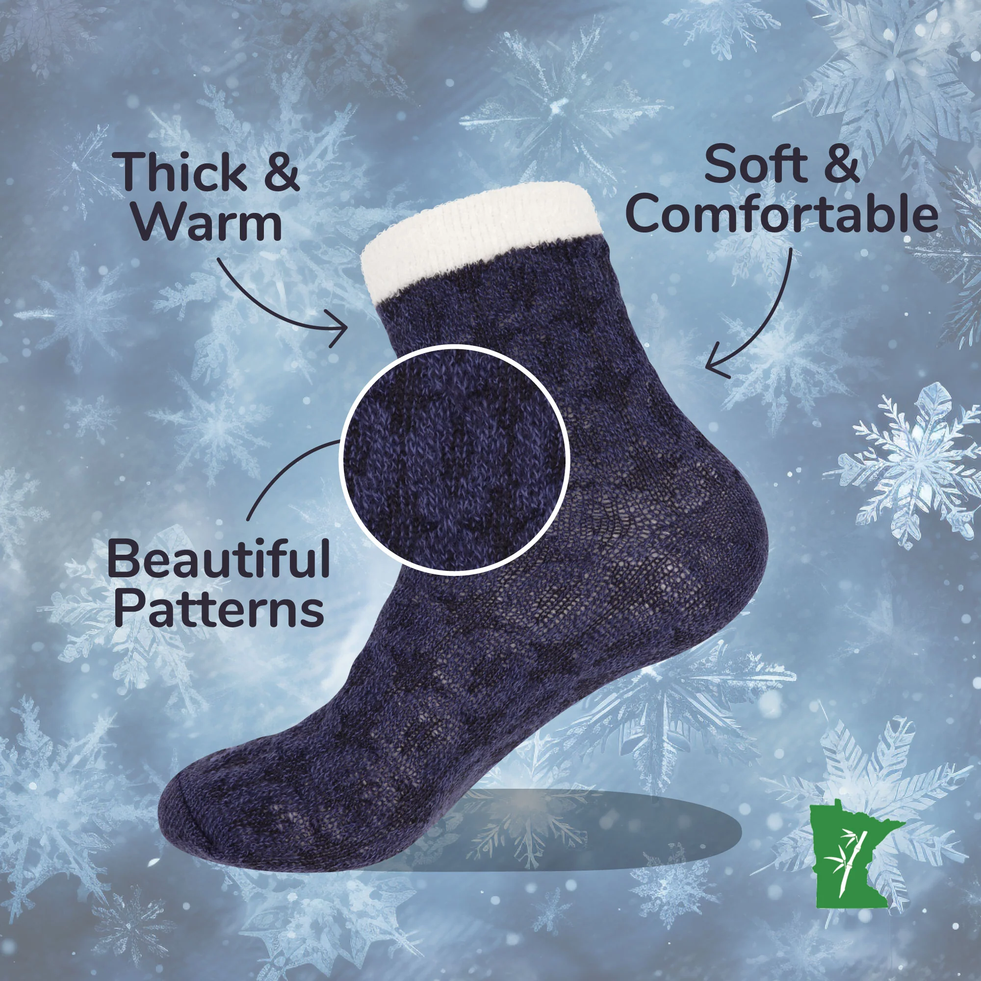 Women's Double Layer Socks - 2 Pairs - Image 12