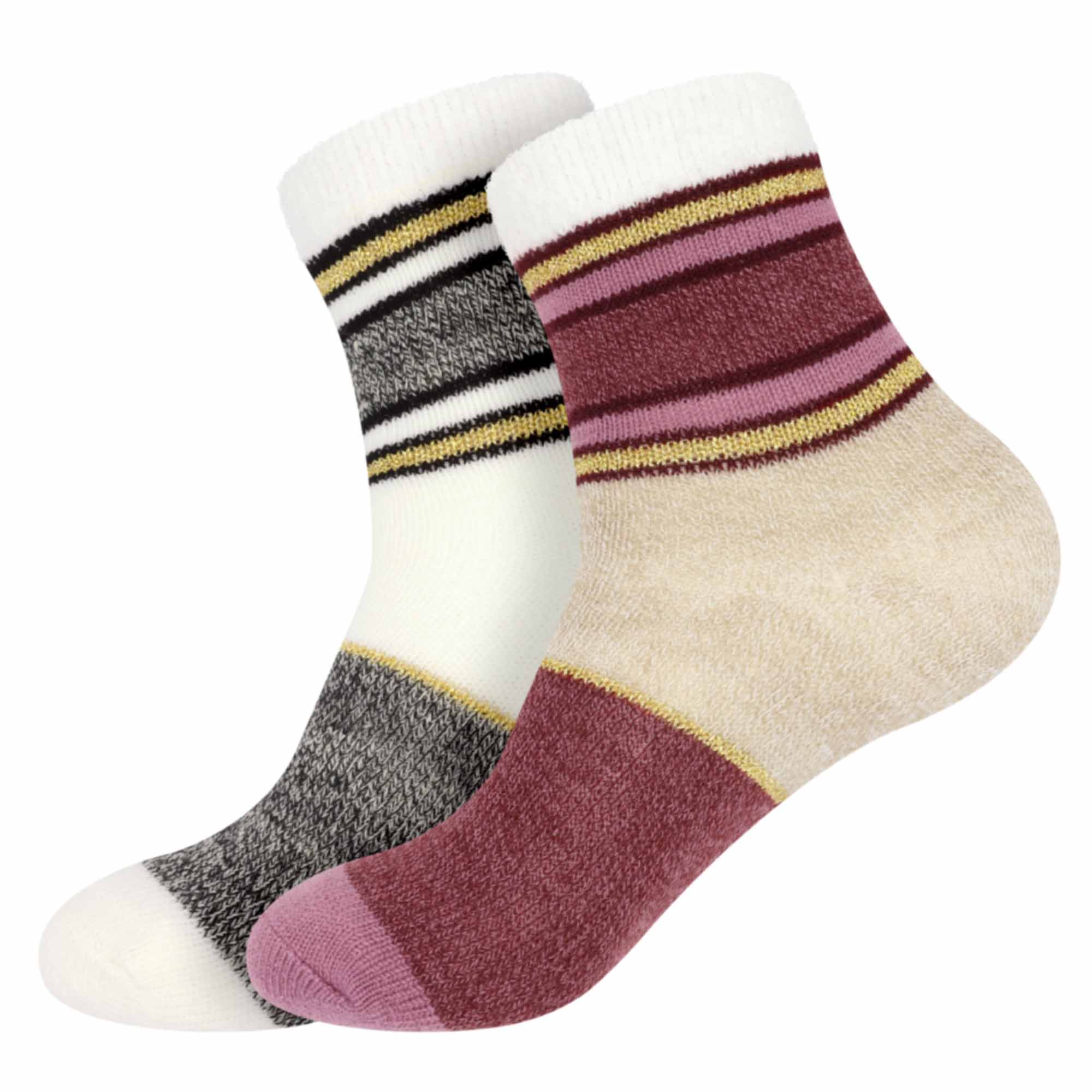 Women's Double Layer Socks - 2 Pairs - Image 19